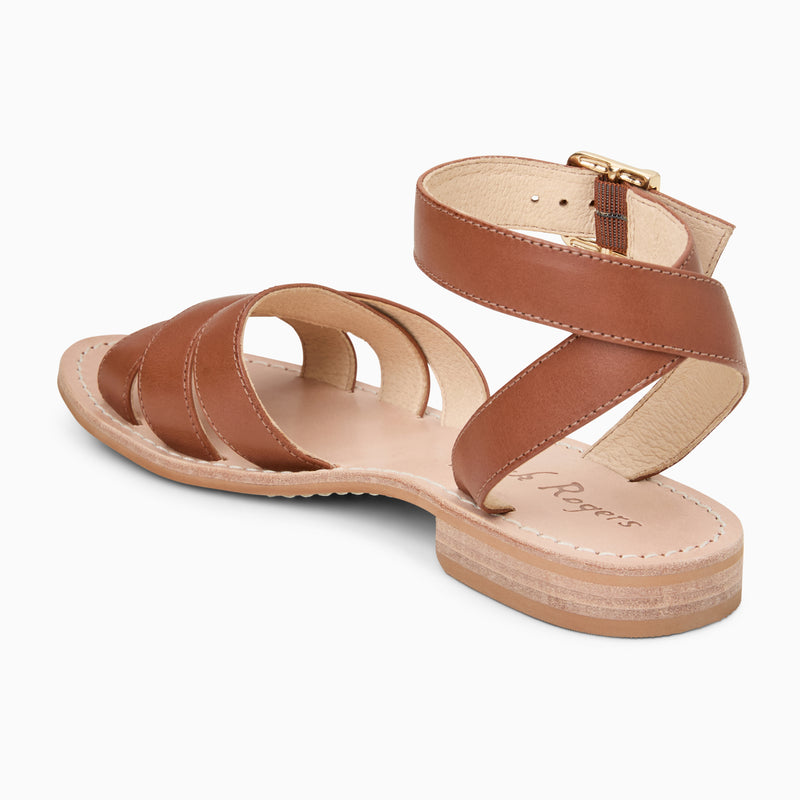 Patti Leather Flat Sandal