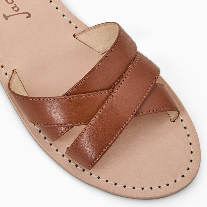 Patti Leather Flat Sandal