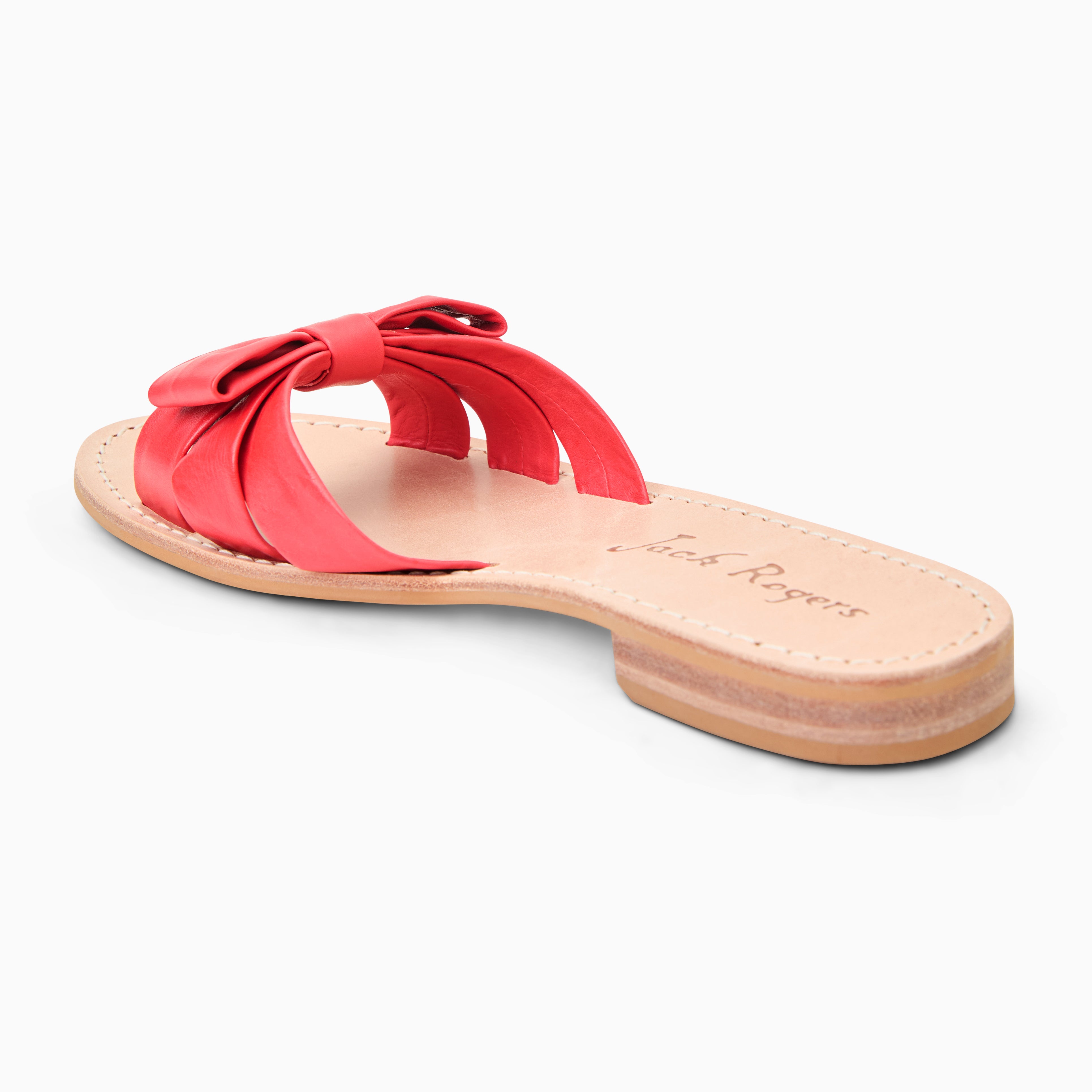 Jack Rogers Brightly Bow Sandal | Nappa Leather | Fire Red