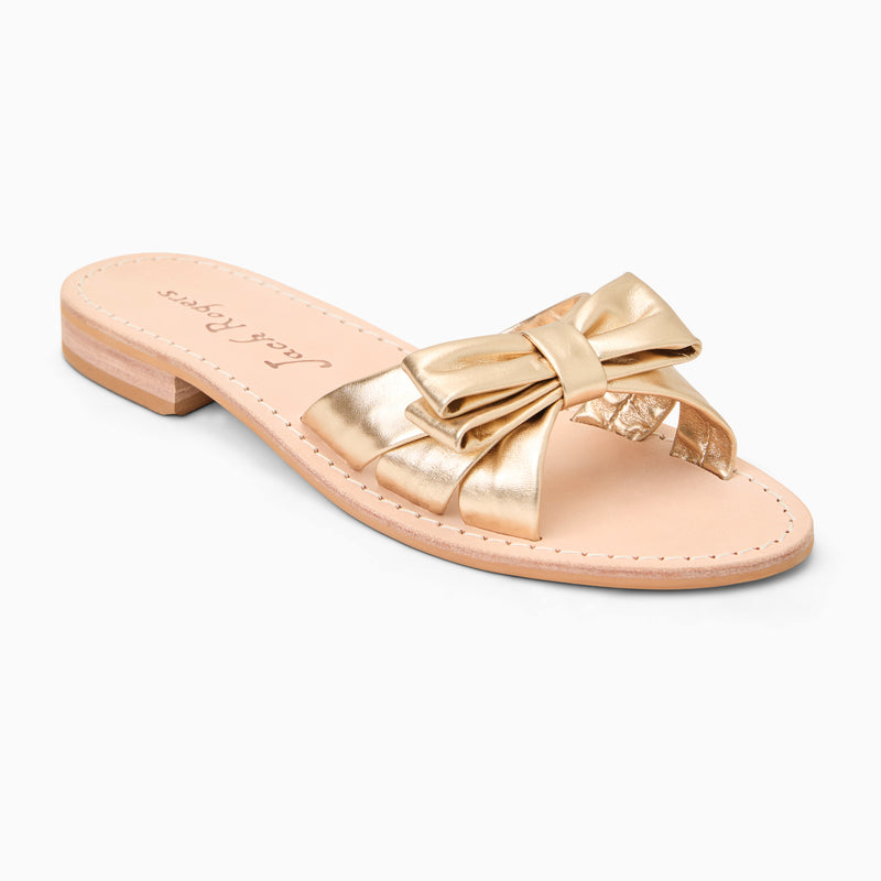 Brightly Bow Leather Sandal