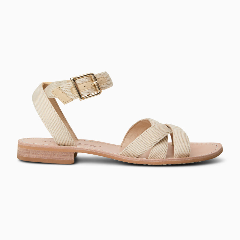 Patti Canvas Flat Sandal