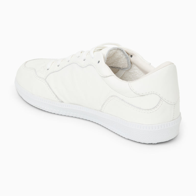 Hydrangea Embroidered Leather Low Top Sneaker