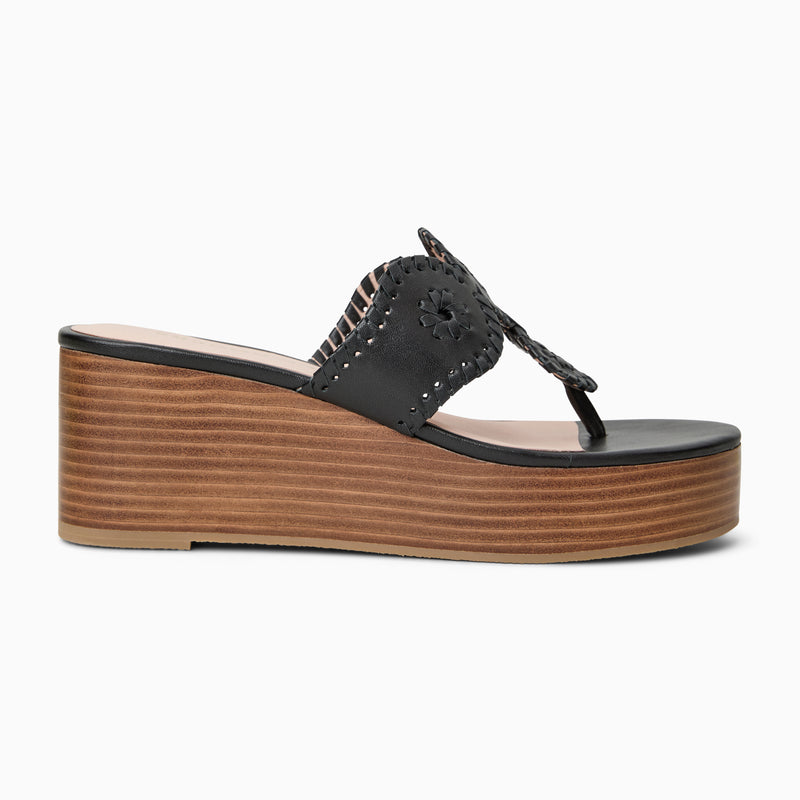 Kimberly Leather Mid Wedge