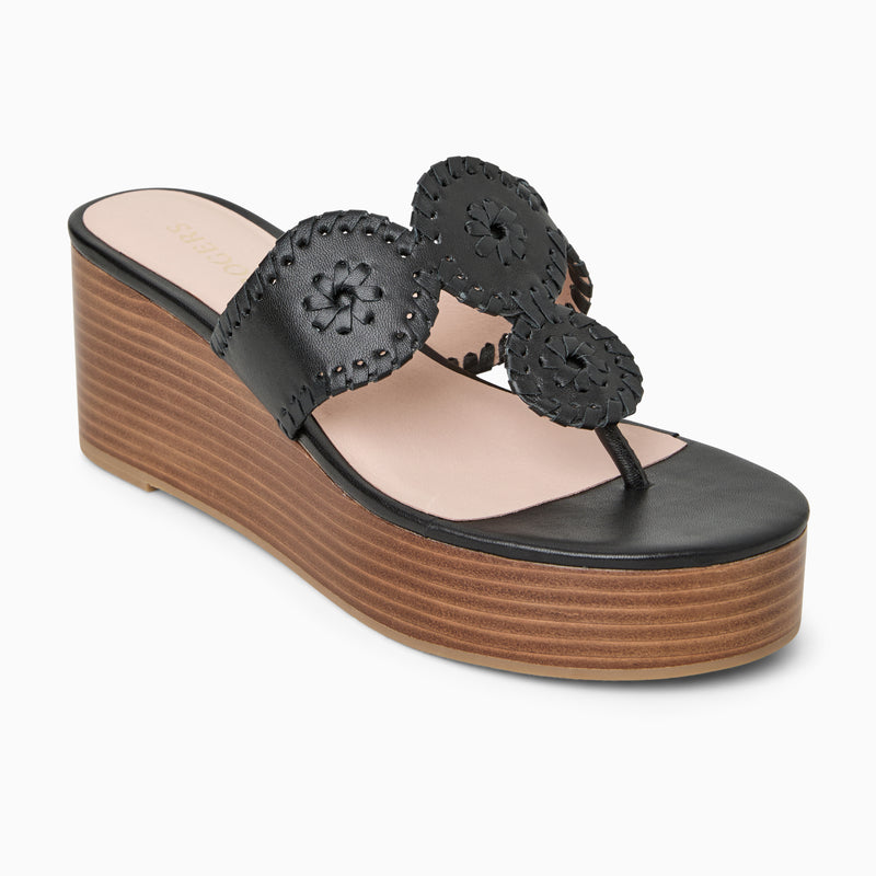 Kimberly Leather Mid Wedge