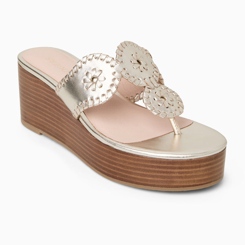 Kimberly Leather Mid Wedge