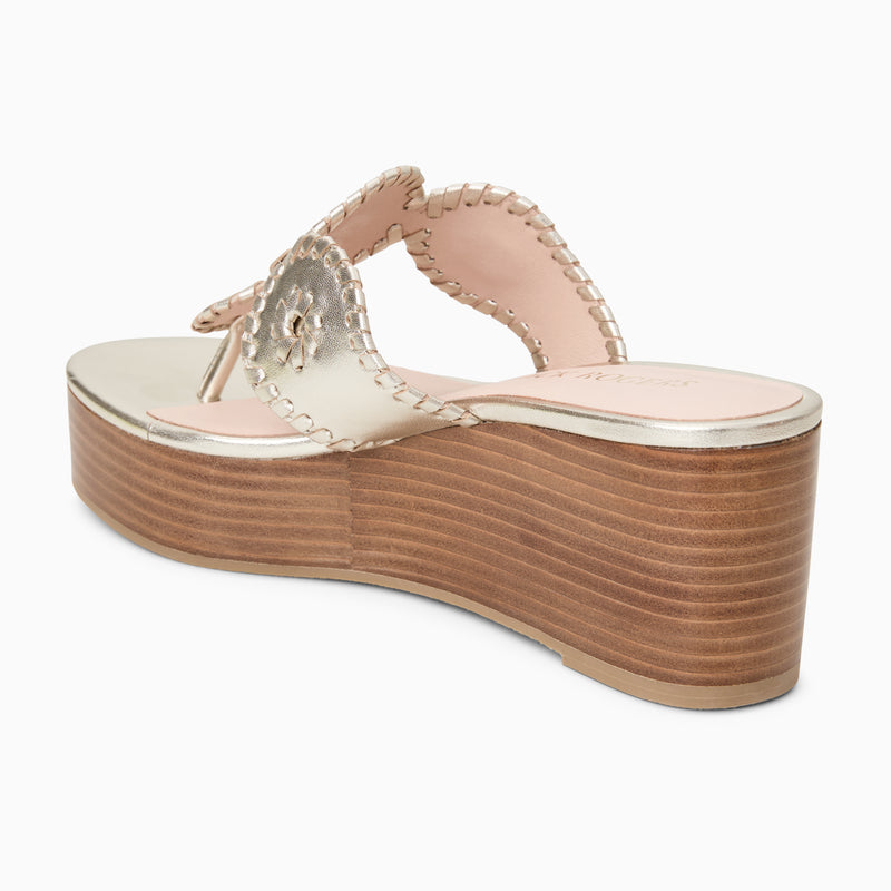 Kimberly Leather Mid Wedge