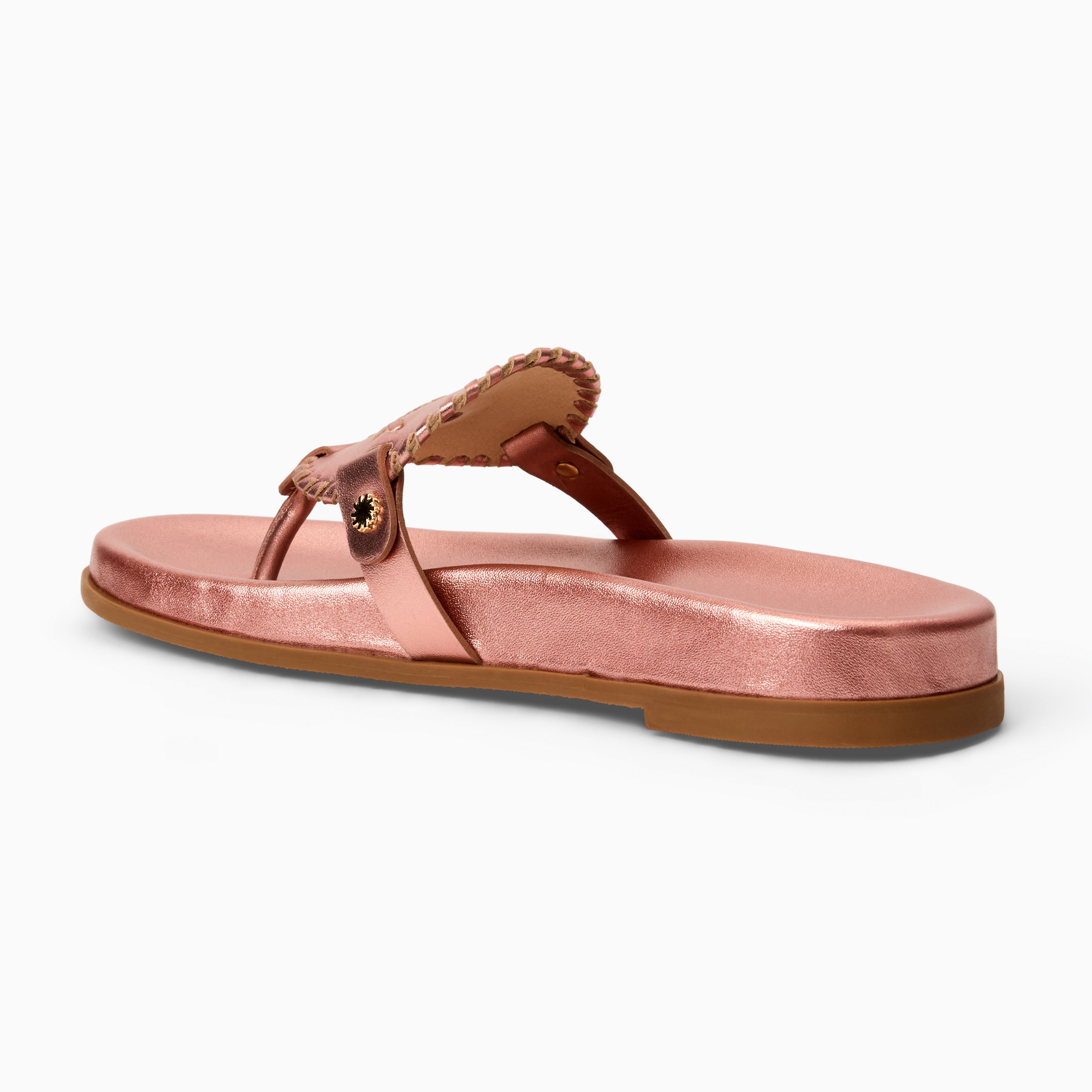 Jack Rogers Collins Casual Sandal — Rose Quartz Metallic Nappa