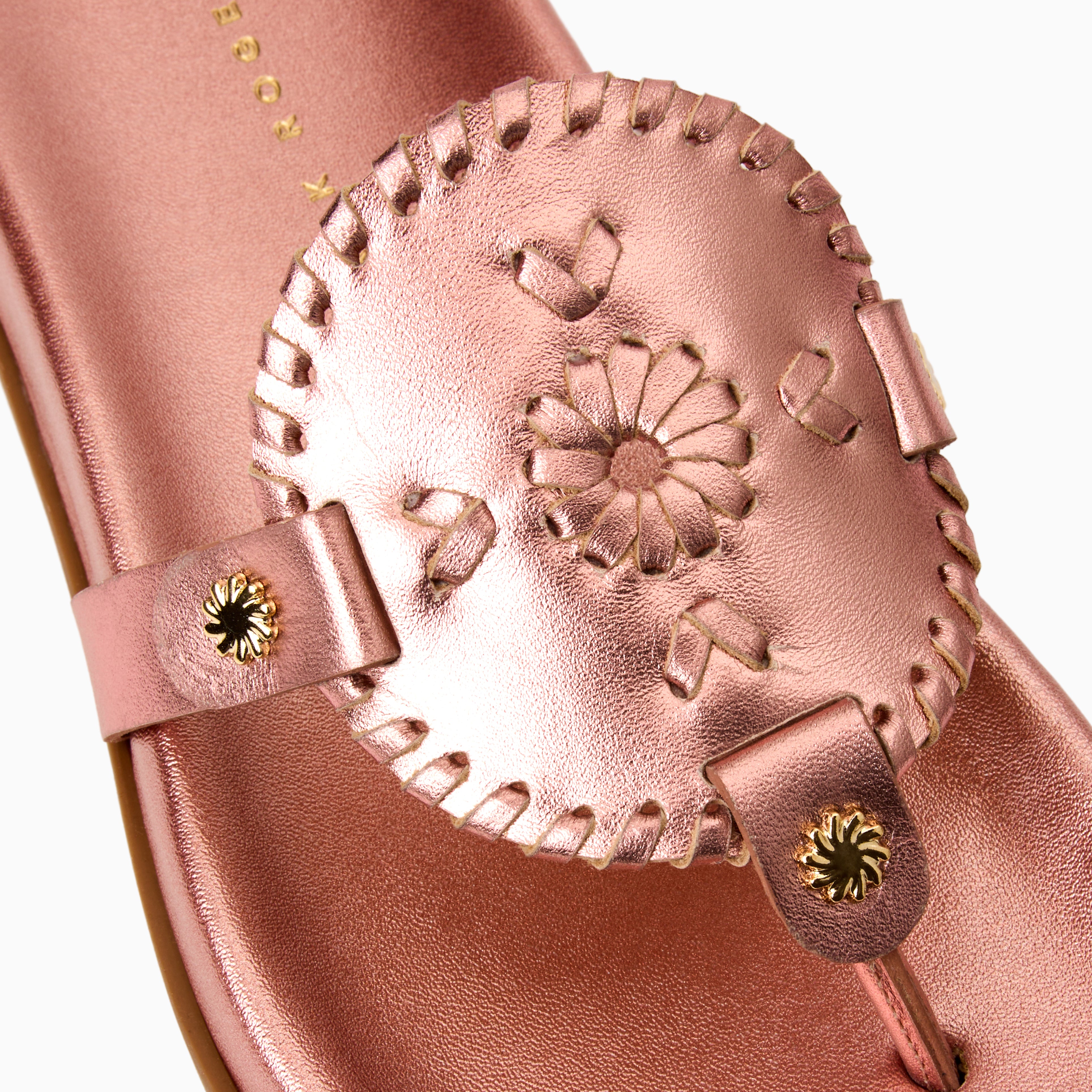 Jack Rogers Collins Casual Sandal — Rose Quartz Metallic Nappa