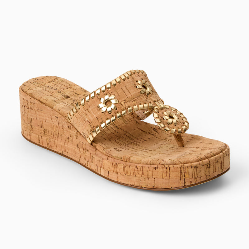 Jacks Leather Mid Wedge