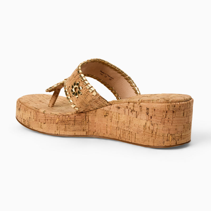 Jacks Leather Mid Wedge