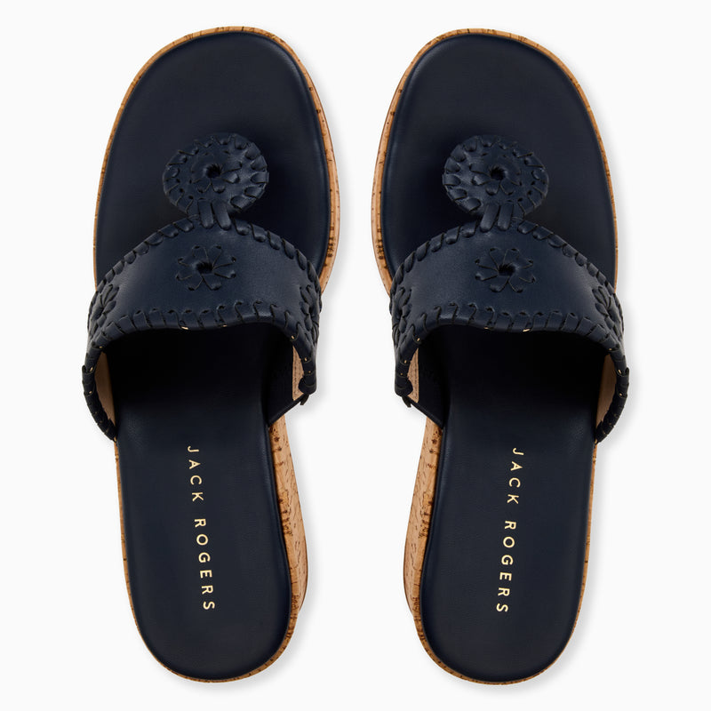 Jacks Leather Mid Wedge