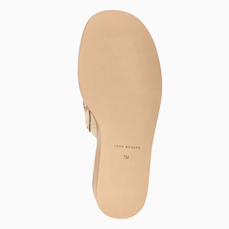 Jacks Leather Stacked Mid Wedge