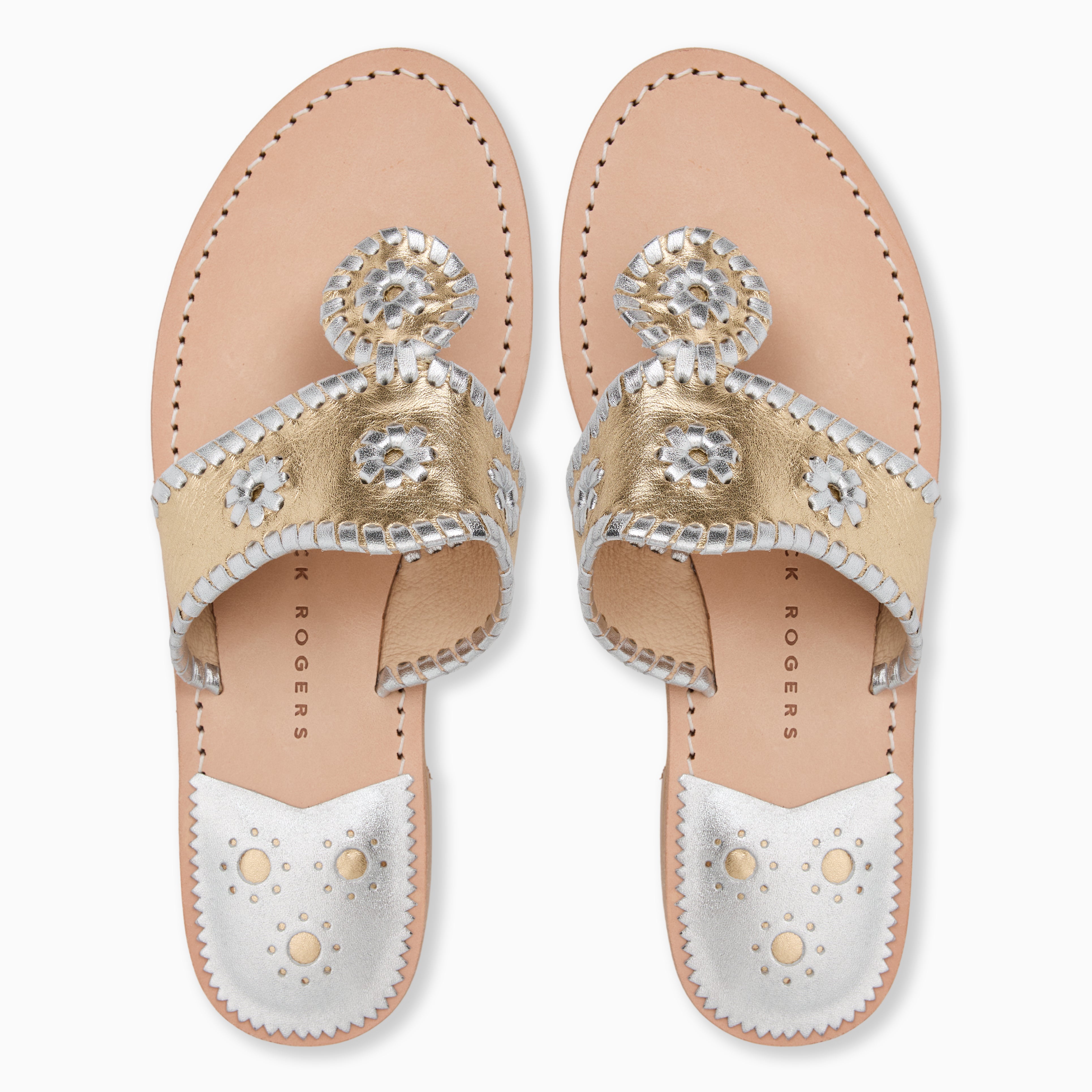 Jacks Flat Sandal - Platinum / Silver – Jack Rogers USA