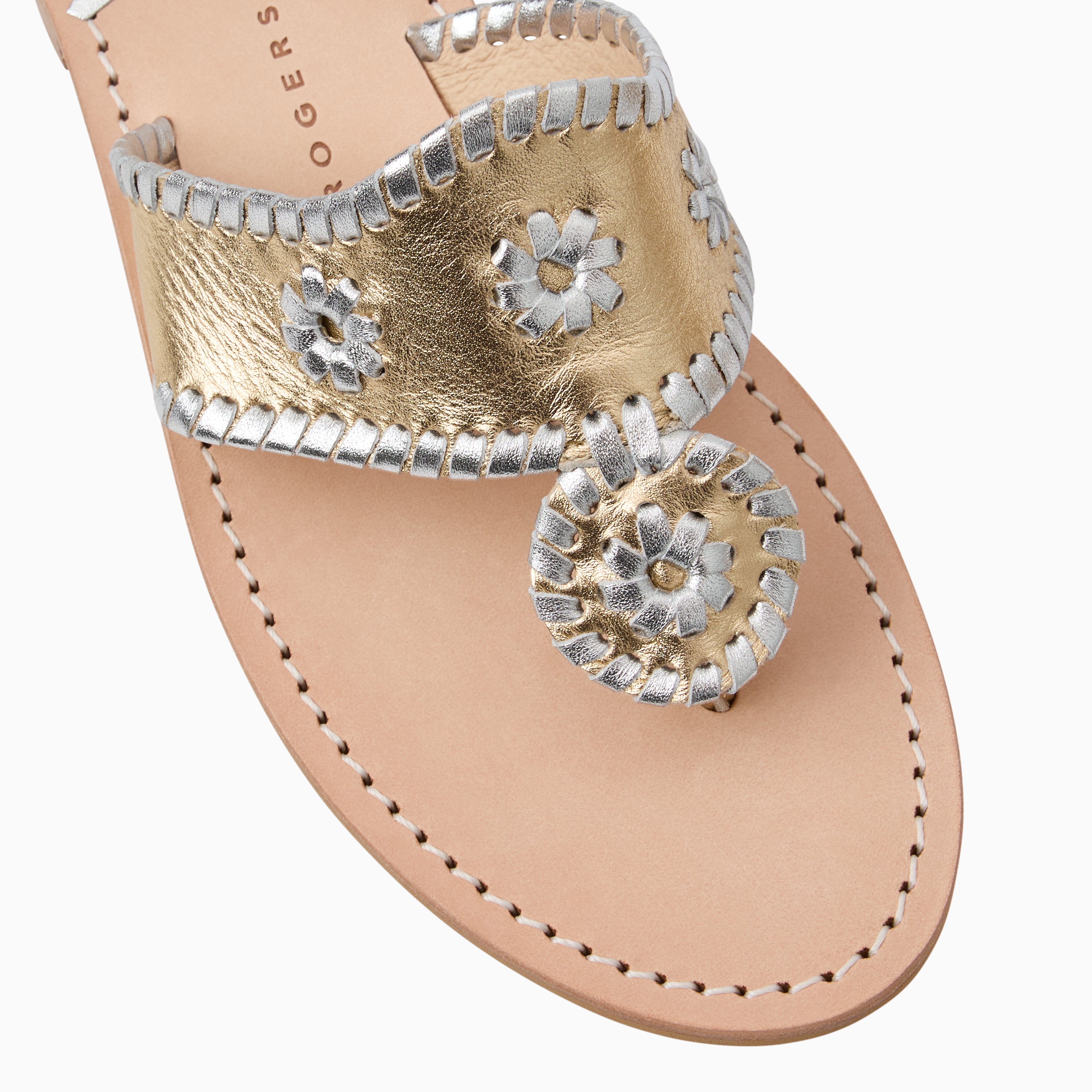 Jacks Flat Sandal - Platinum / Silver – Jack Rogers USA