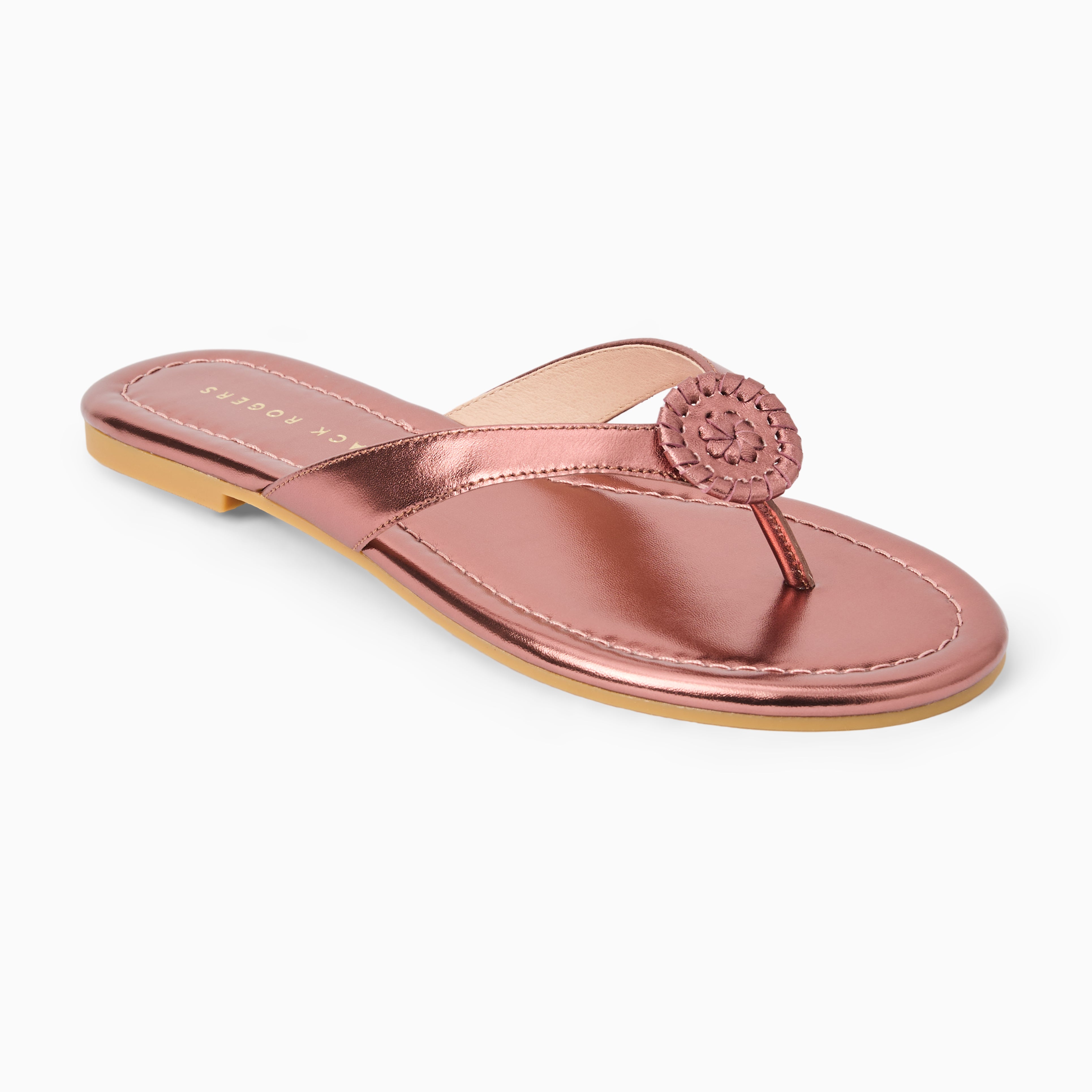ゼログラビティ　　パナパナ Roxy Flip Flop in Metallic Leather | Jack Rogers – Jack Rogers USA