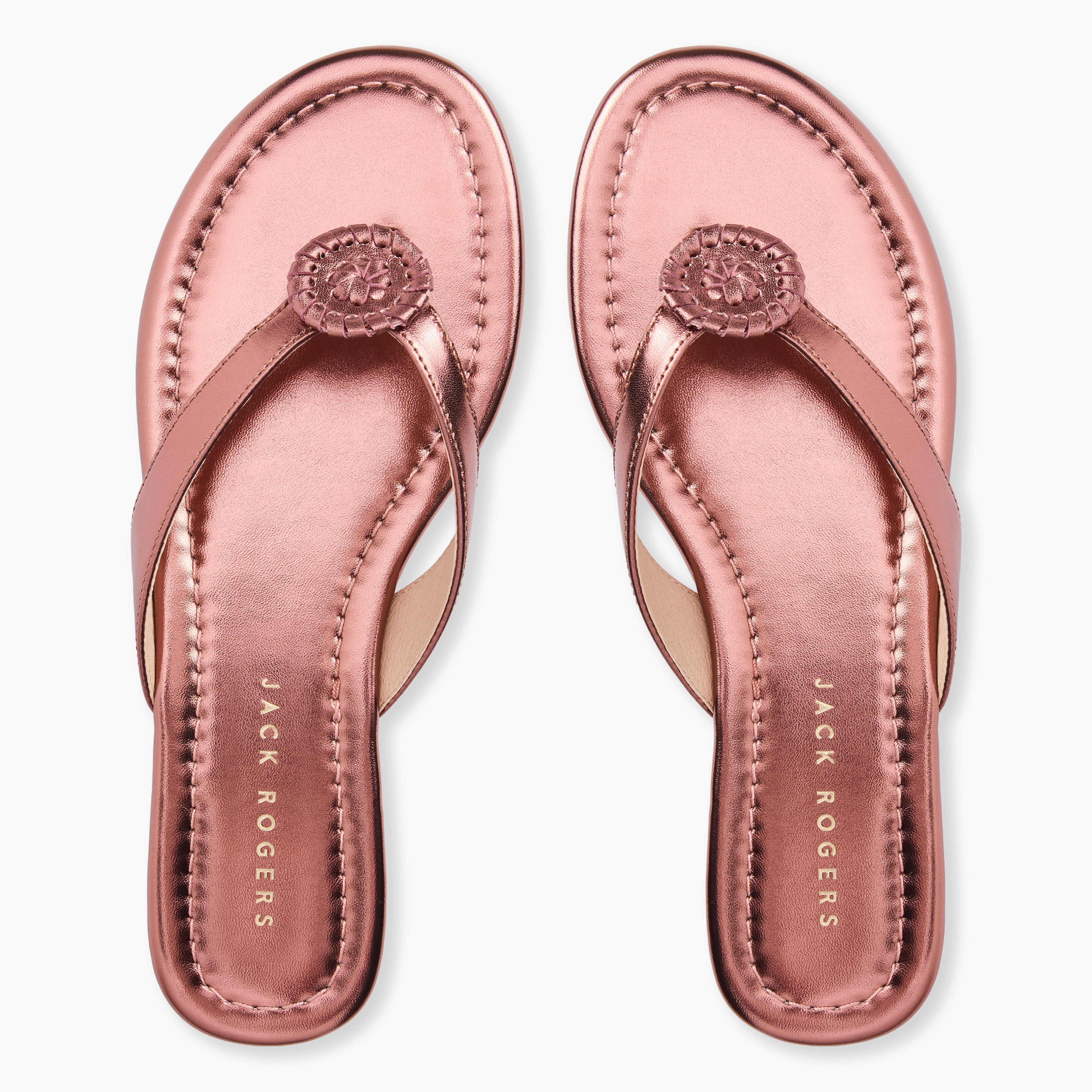 Roxy Flip Flop in Metallic Leather | Jack Rogers – Jack Rogers USA
