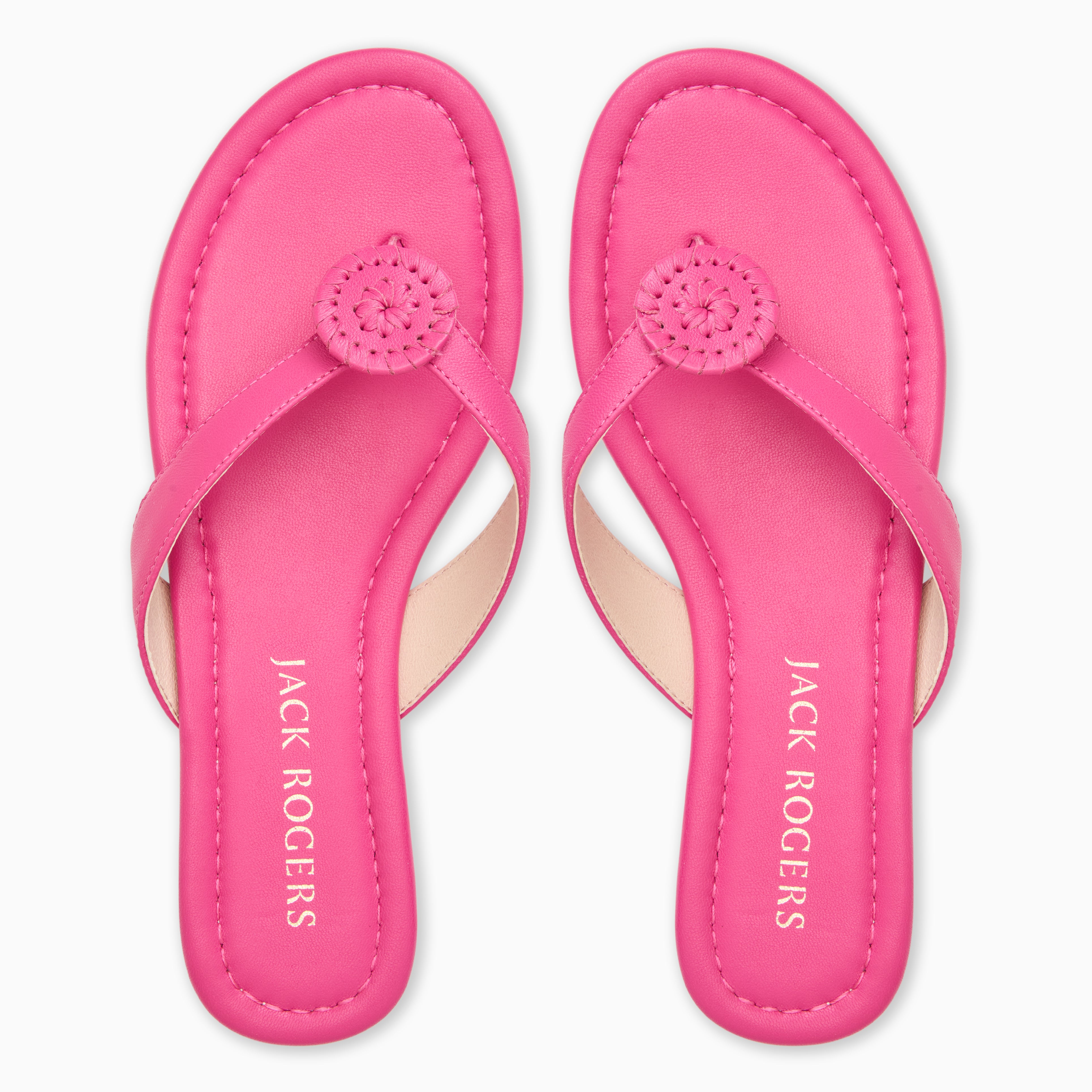 Jack Rogers Roxy Flip Flop | Nappa Leather | Fuchsia Pink