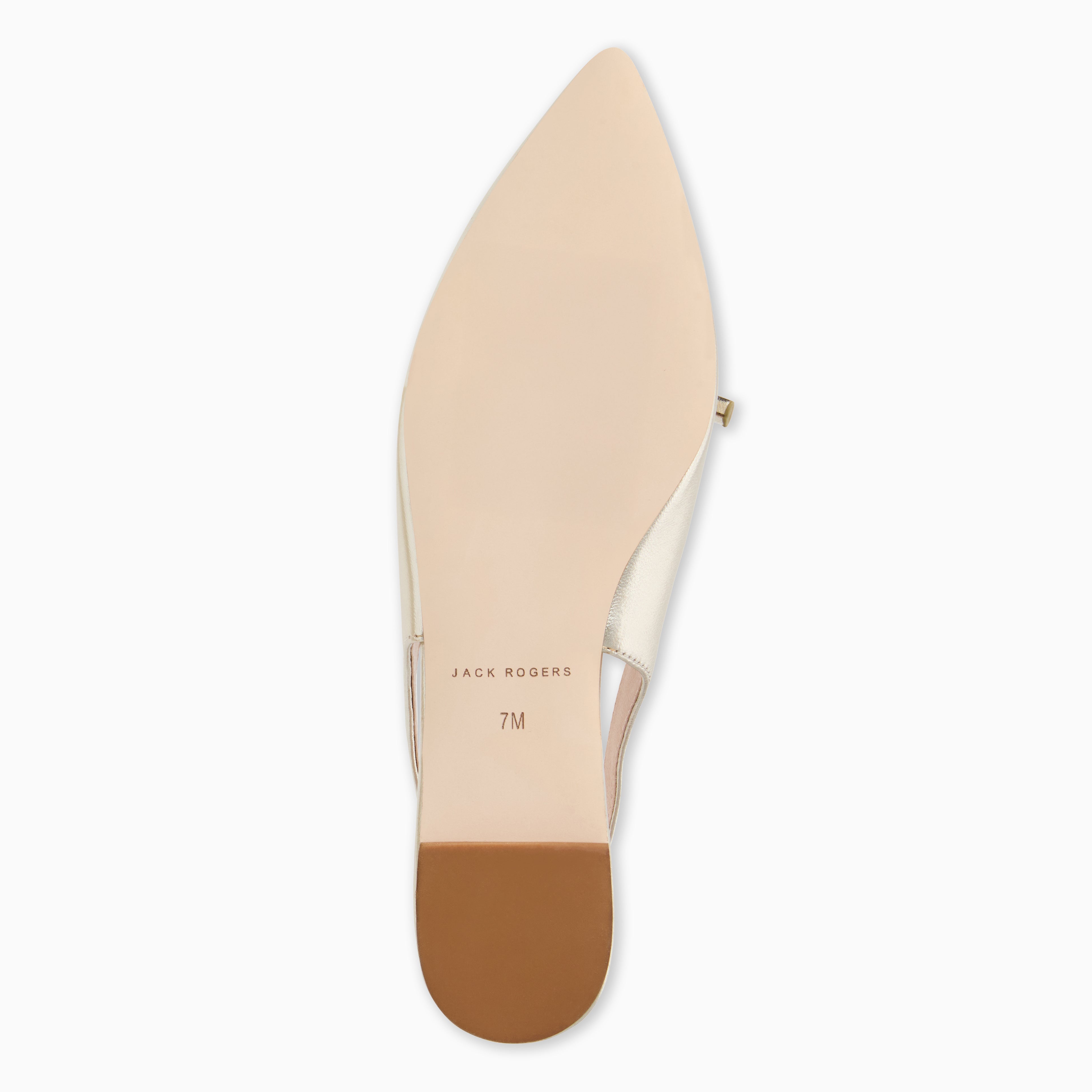Jack Rogers Lennox Flat Sling in Jack's Platinum – Metallic
