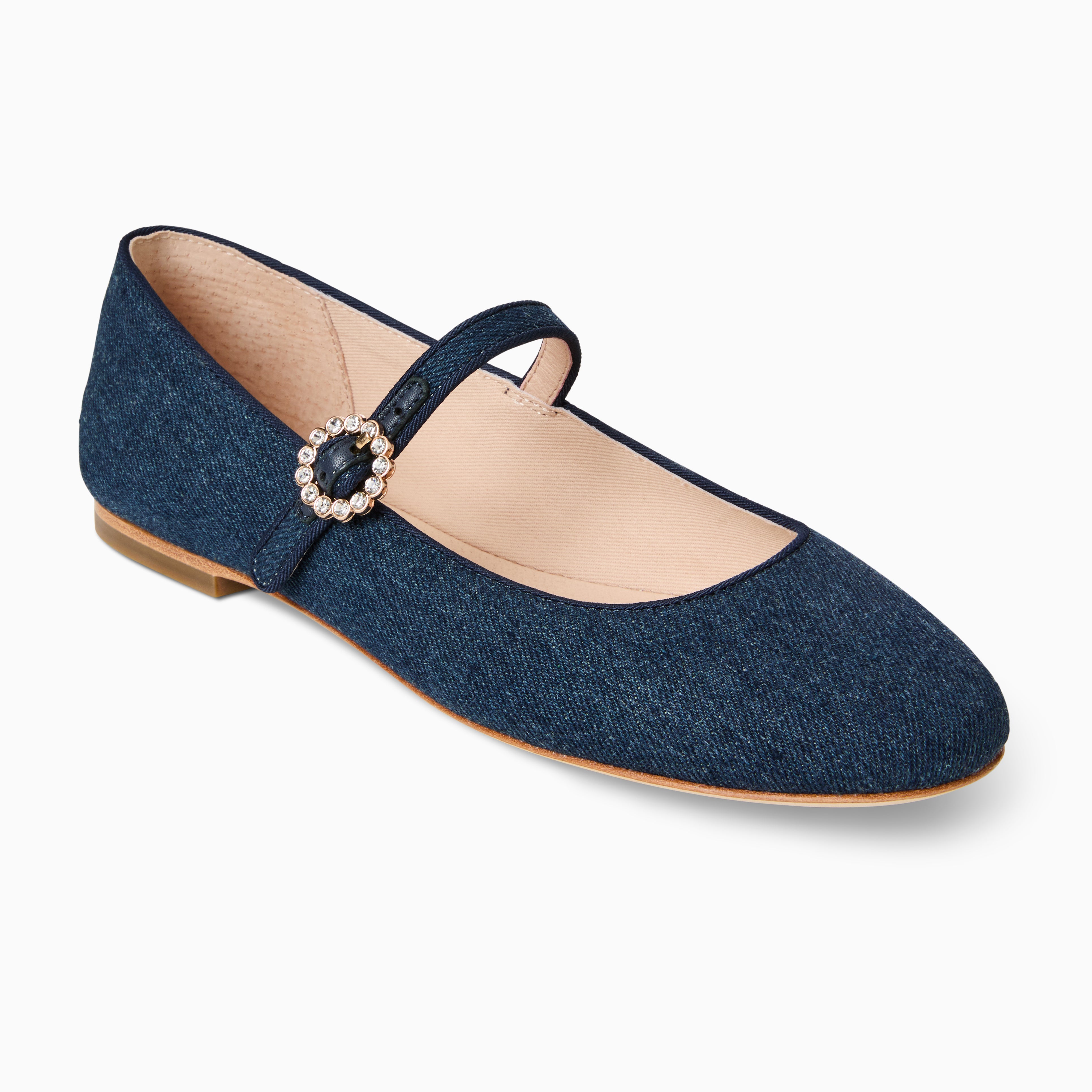 Jack Rogers Mizzy Mary Jane Flat in Denim Blue – Women's