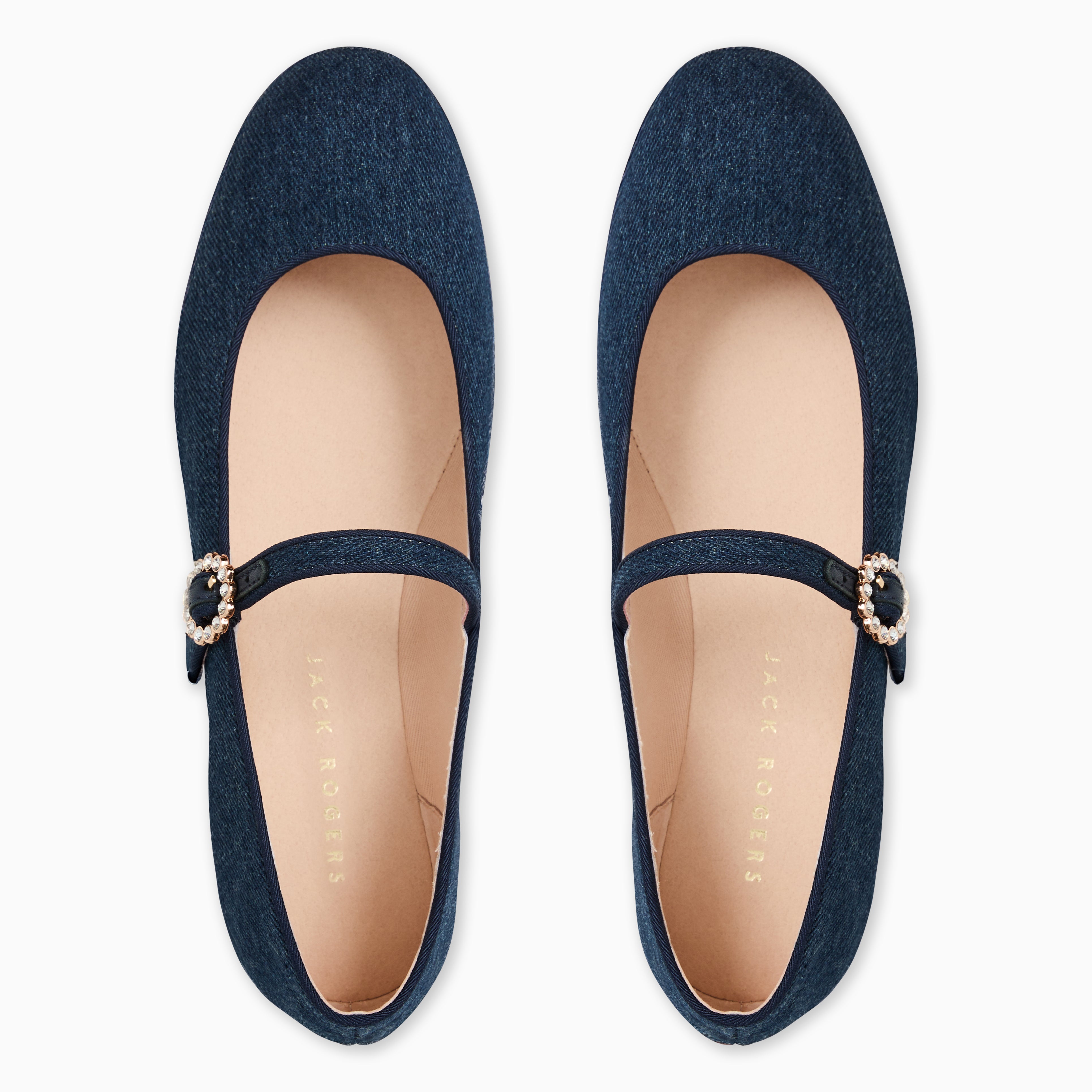 Jack Rogers Mizzy Mary Jane Flat in Denim Blue – Women's Casual