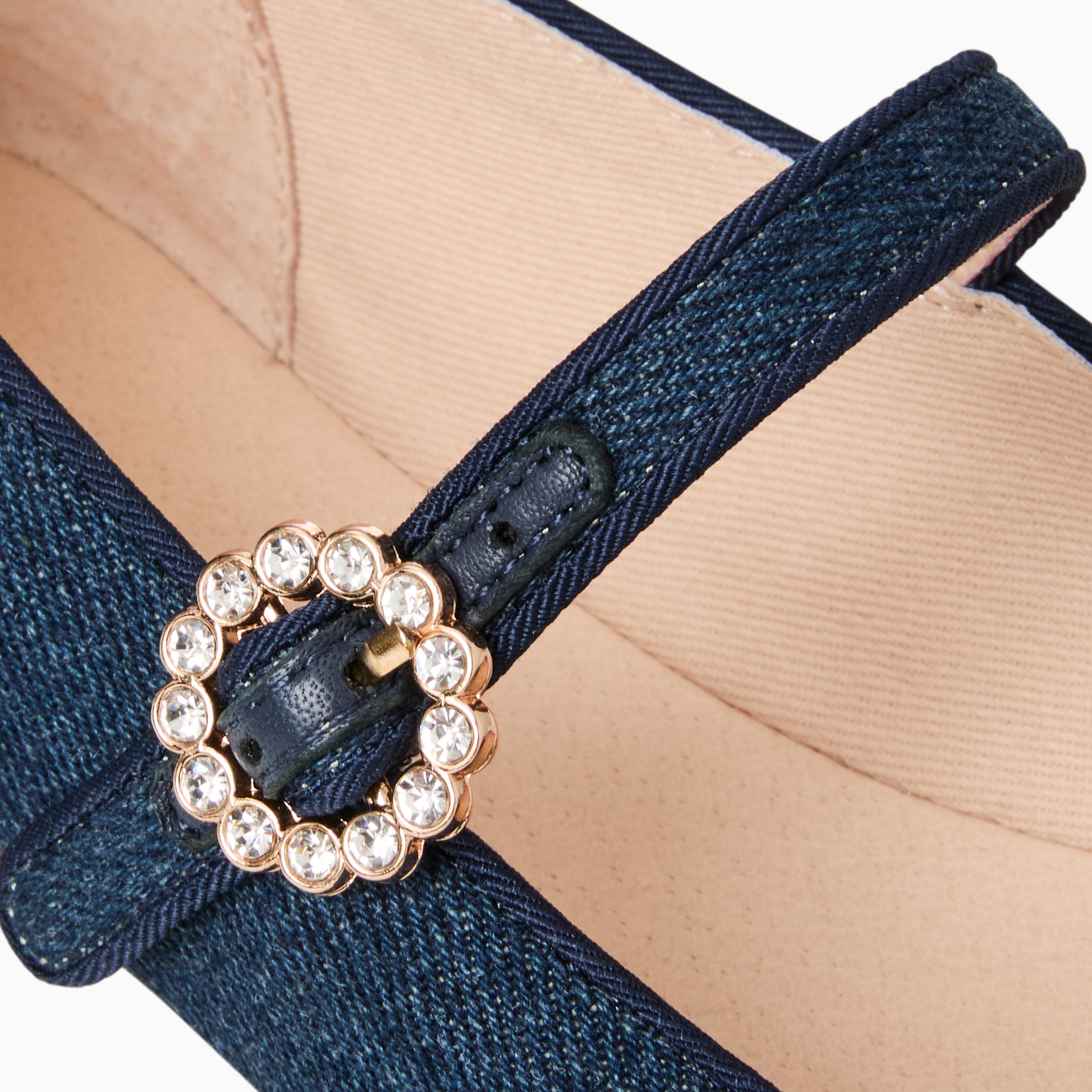 Jack Rogers Mizzy Mary Jane Flat in Denim Blue – Women's Casual