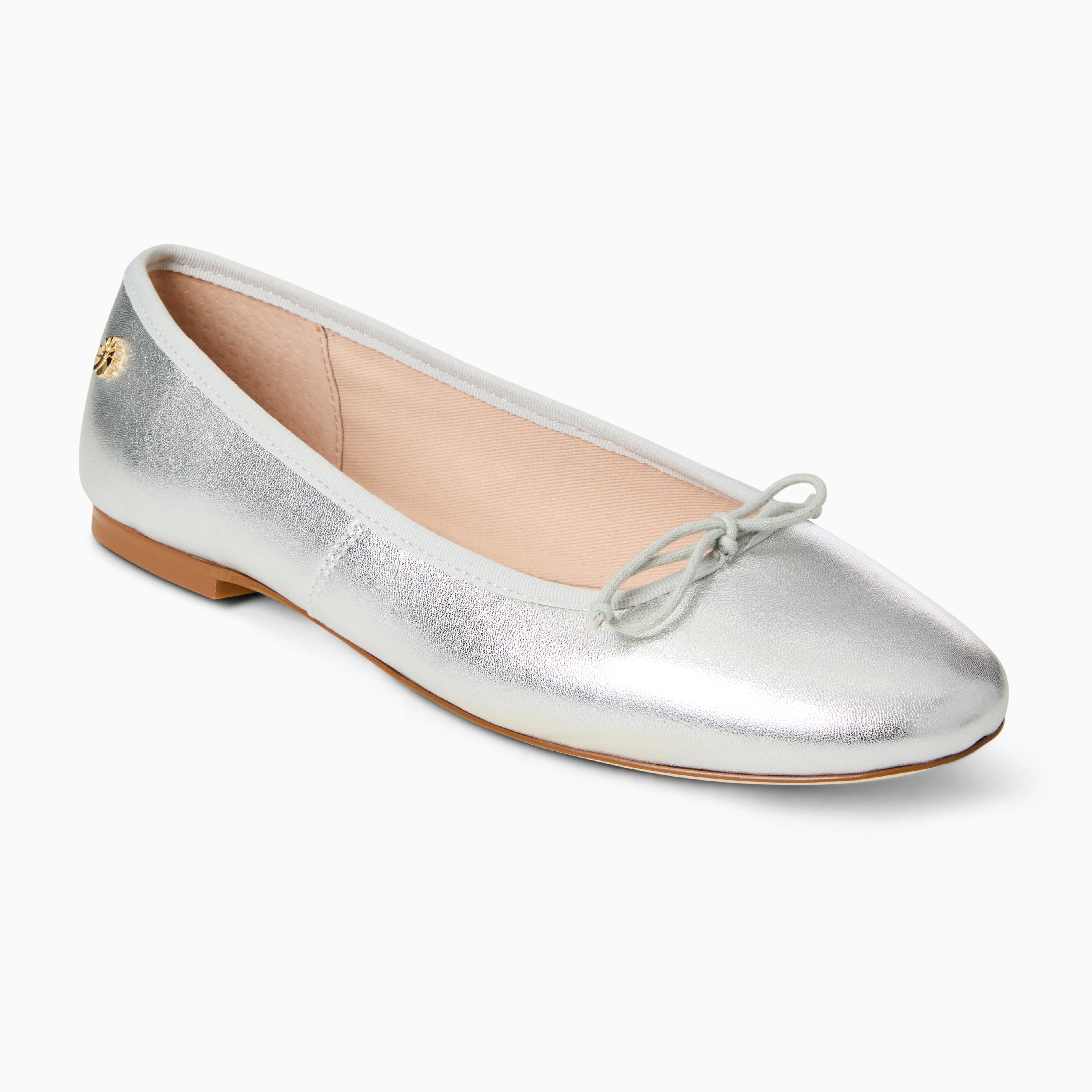 Jack Rogers Women's Bettie Ballet Flat Silver (Size 9.5)