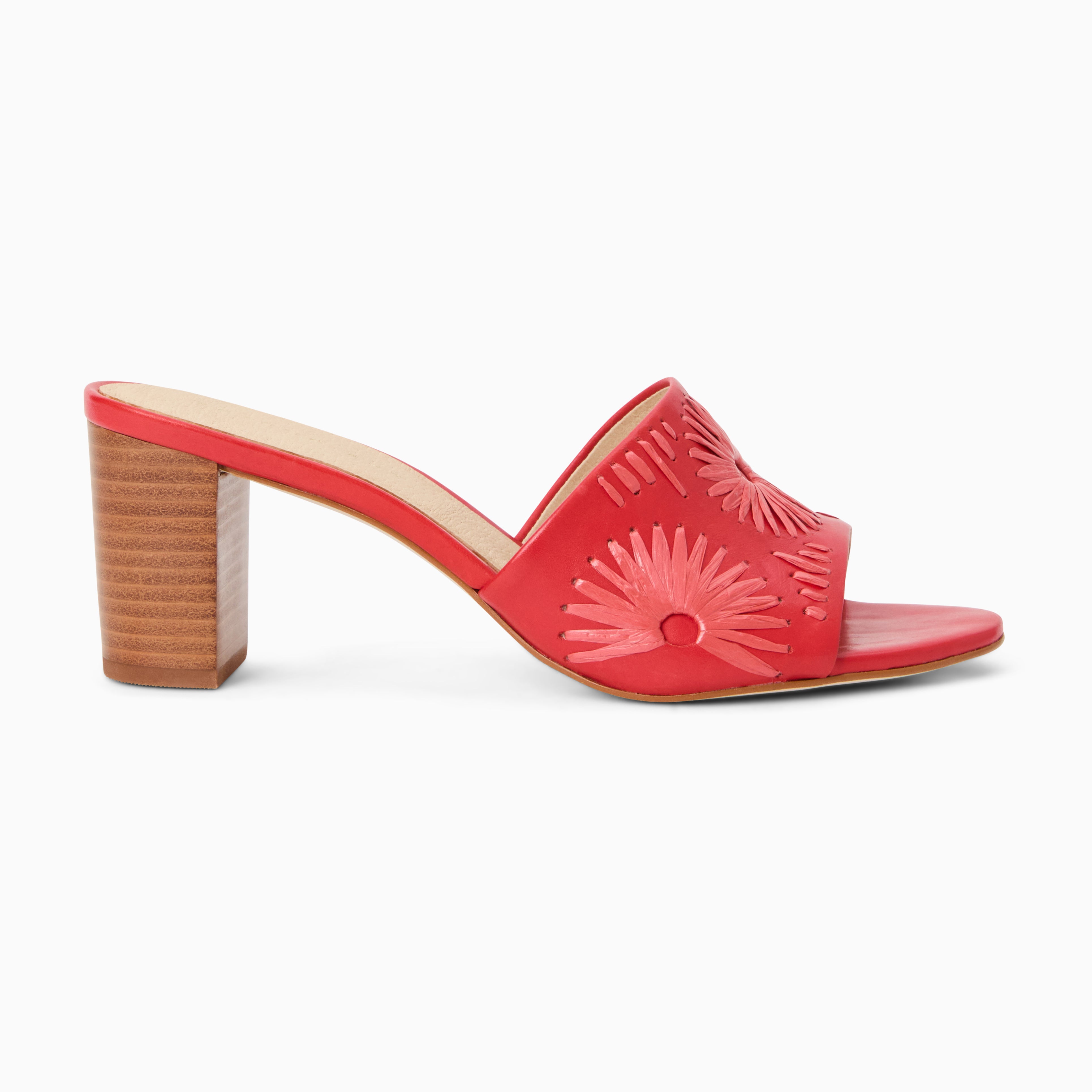 Jack Rogers Susie Sandal in Fire Red – Bold Red Leather