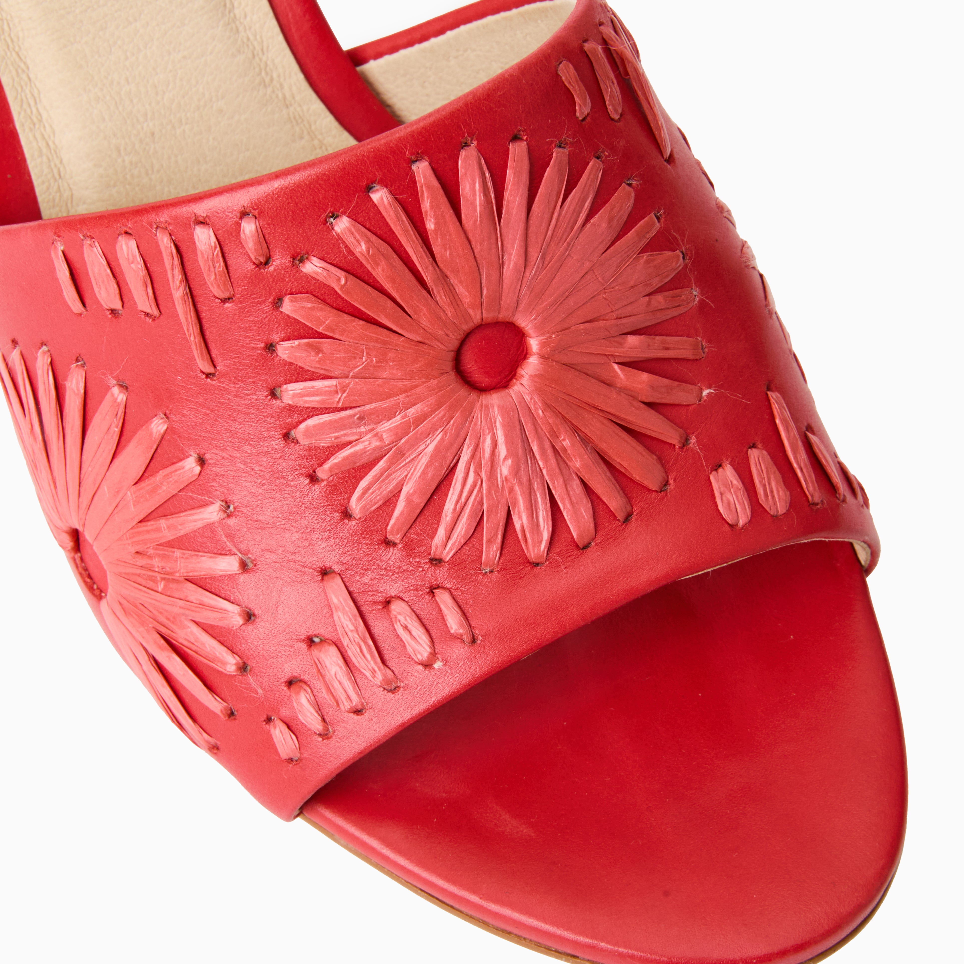 Jack Rogers Susie Sandal in Fire Red – Bold Red Leather