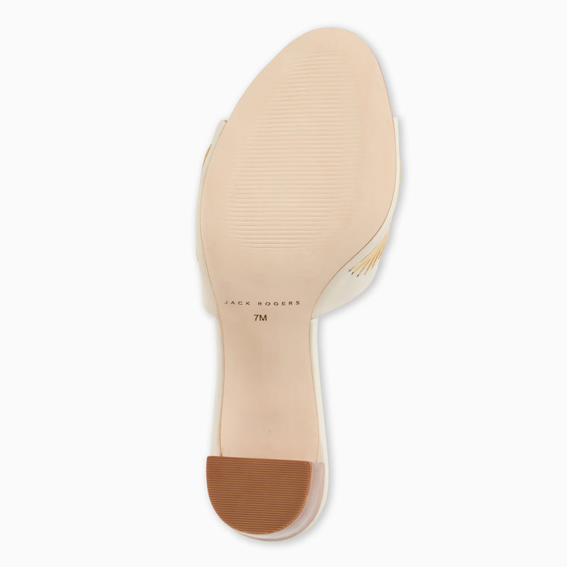 Susie Leather & Raffia Sandal Heel