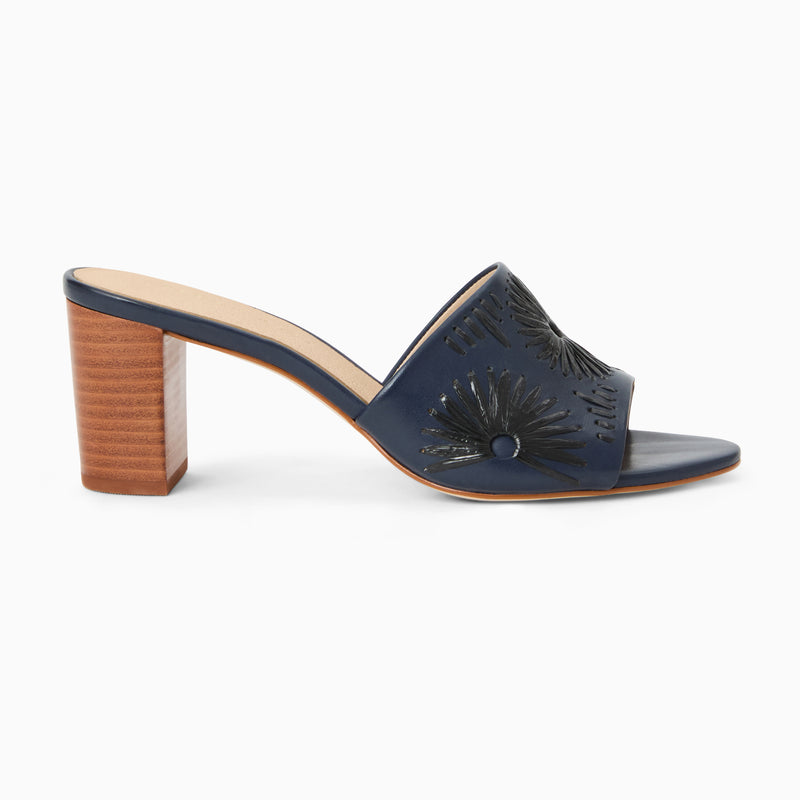 Susie Leather & Raffia Sandal Heel