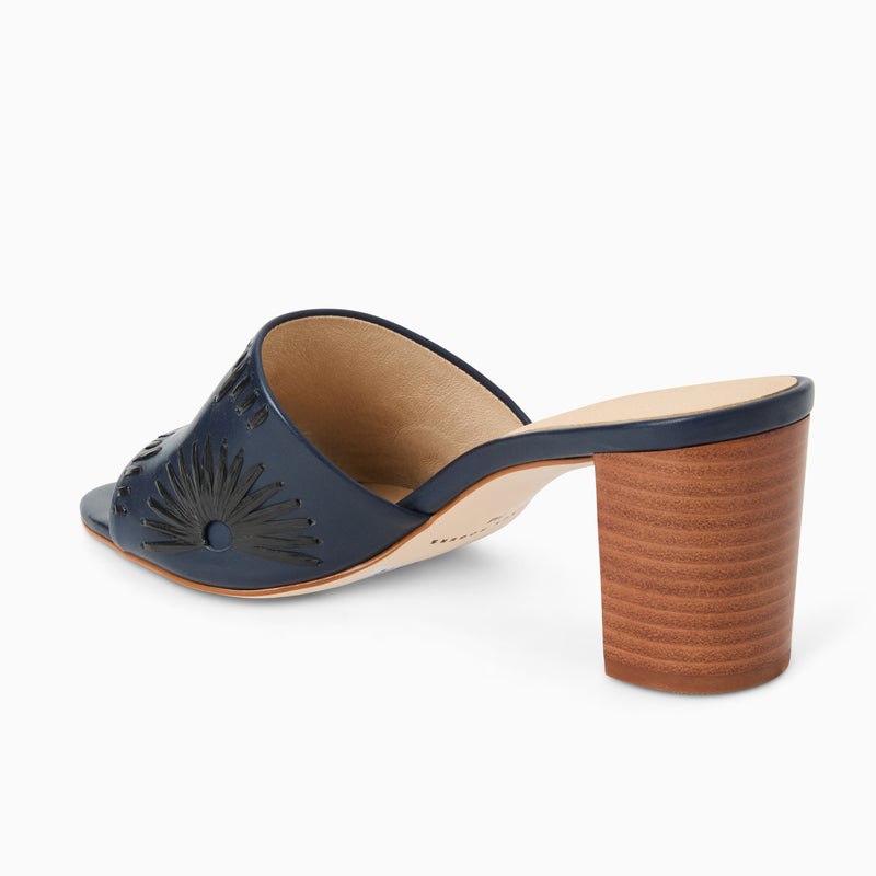 Susie Leather & Raffia Sandal Heel