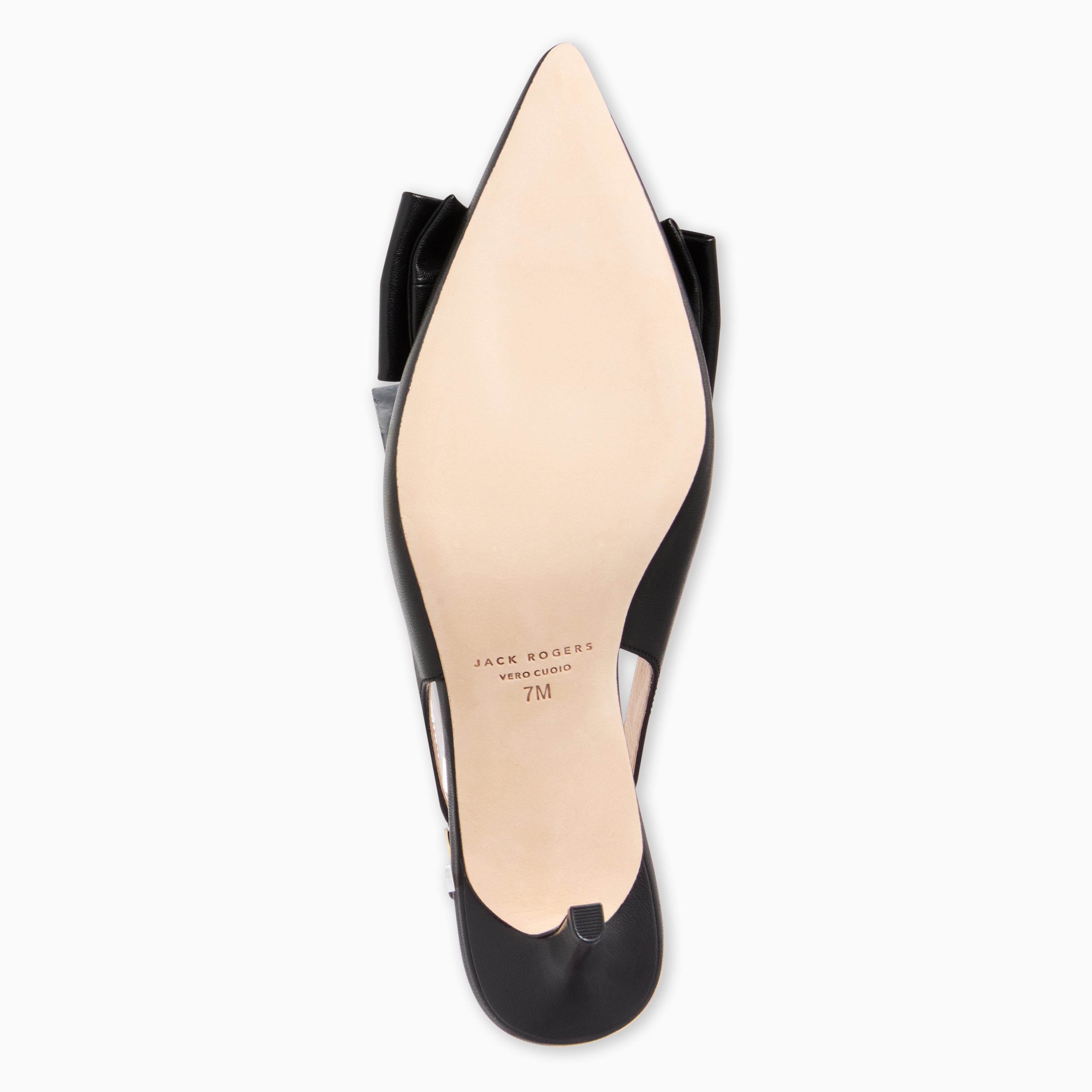 Jack Rogers MacLean Bow Sling in Black Nappa Leather – Women's