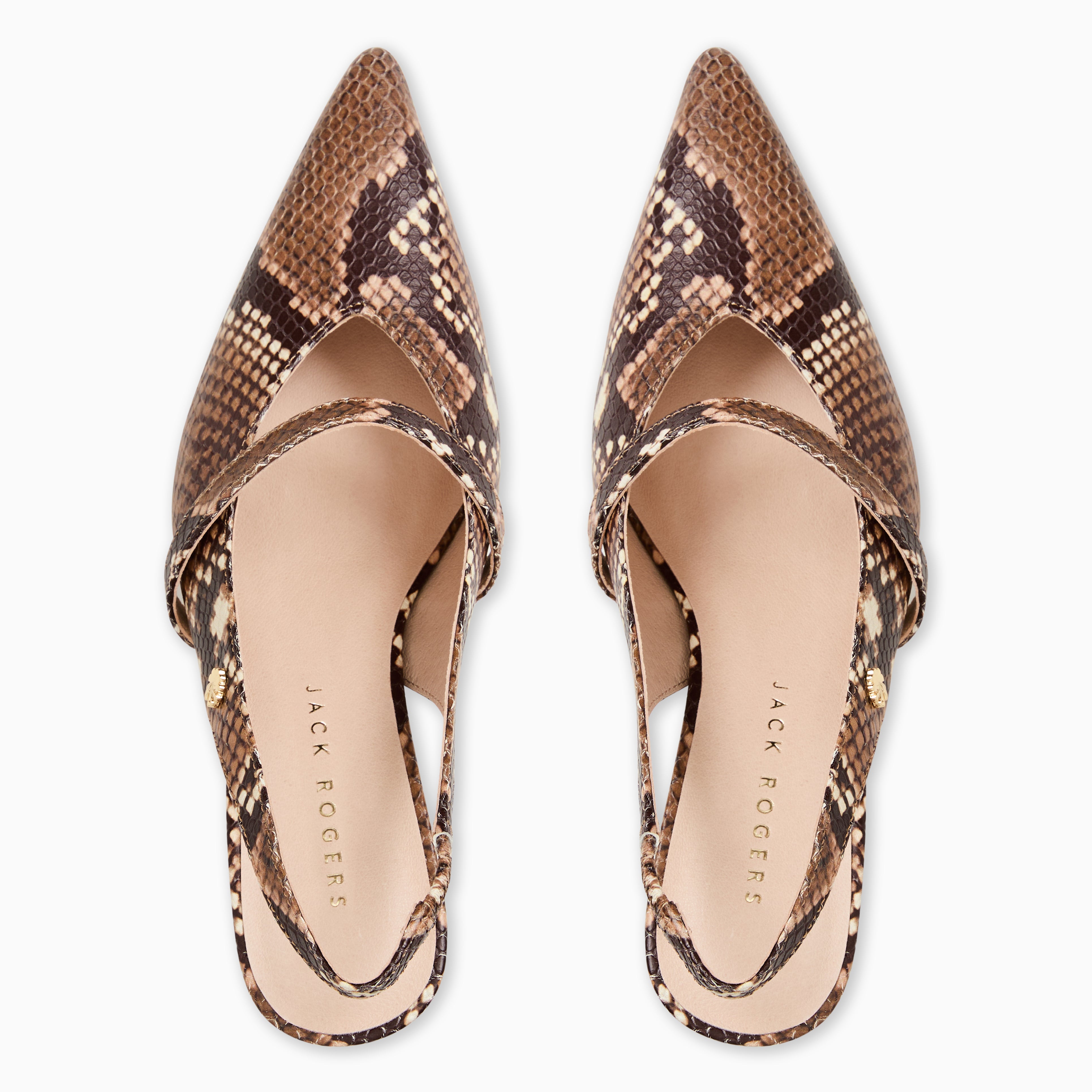 Jack Rogers Blythe Sling in Printed Snake Leather
