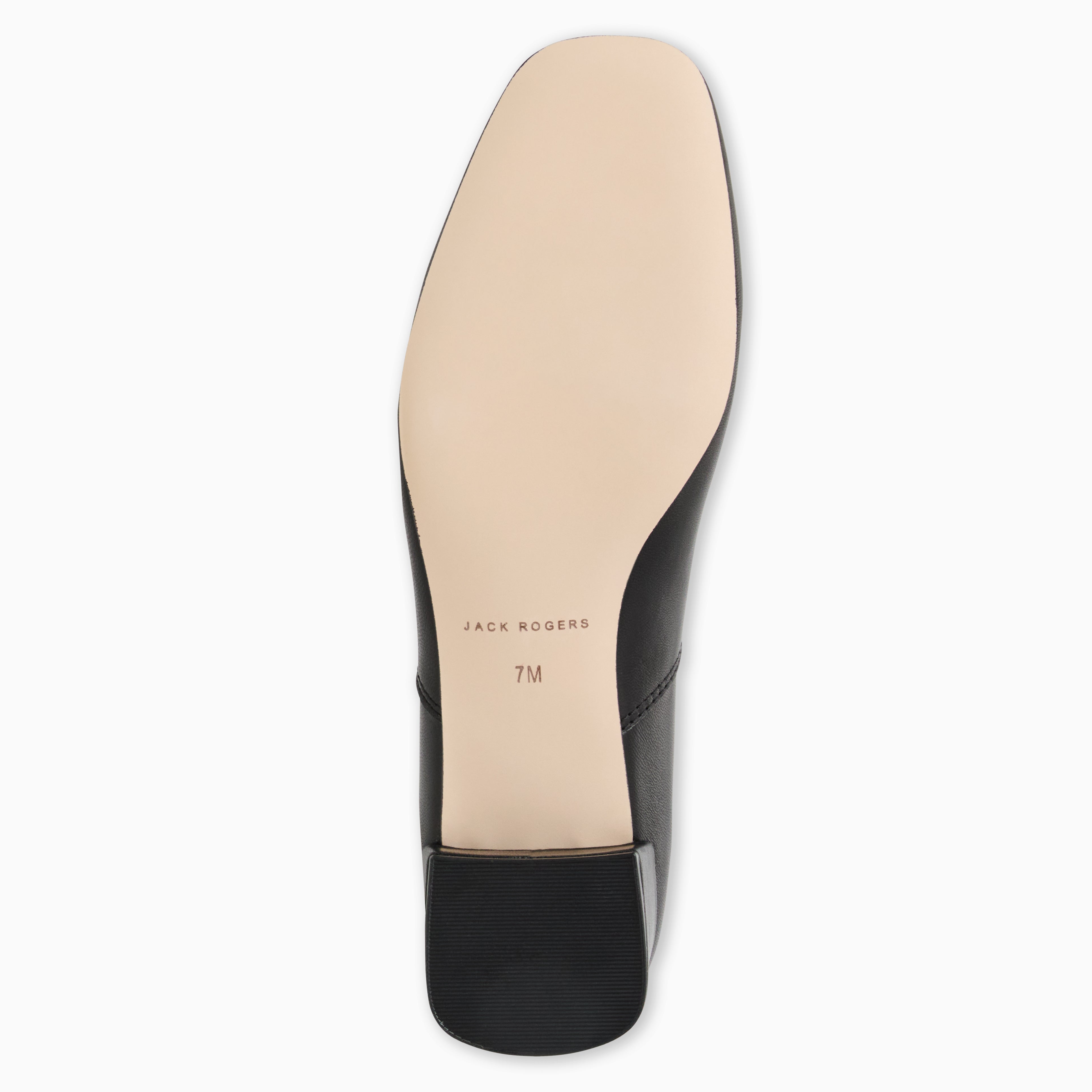 Jack Rogers Maddy Pump in Black Nappa Leather – Low Heel Pumps