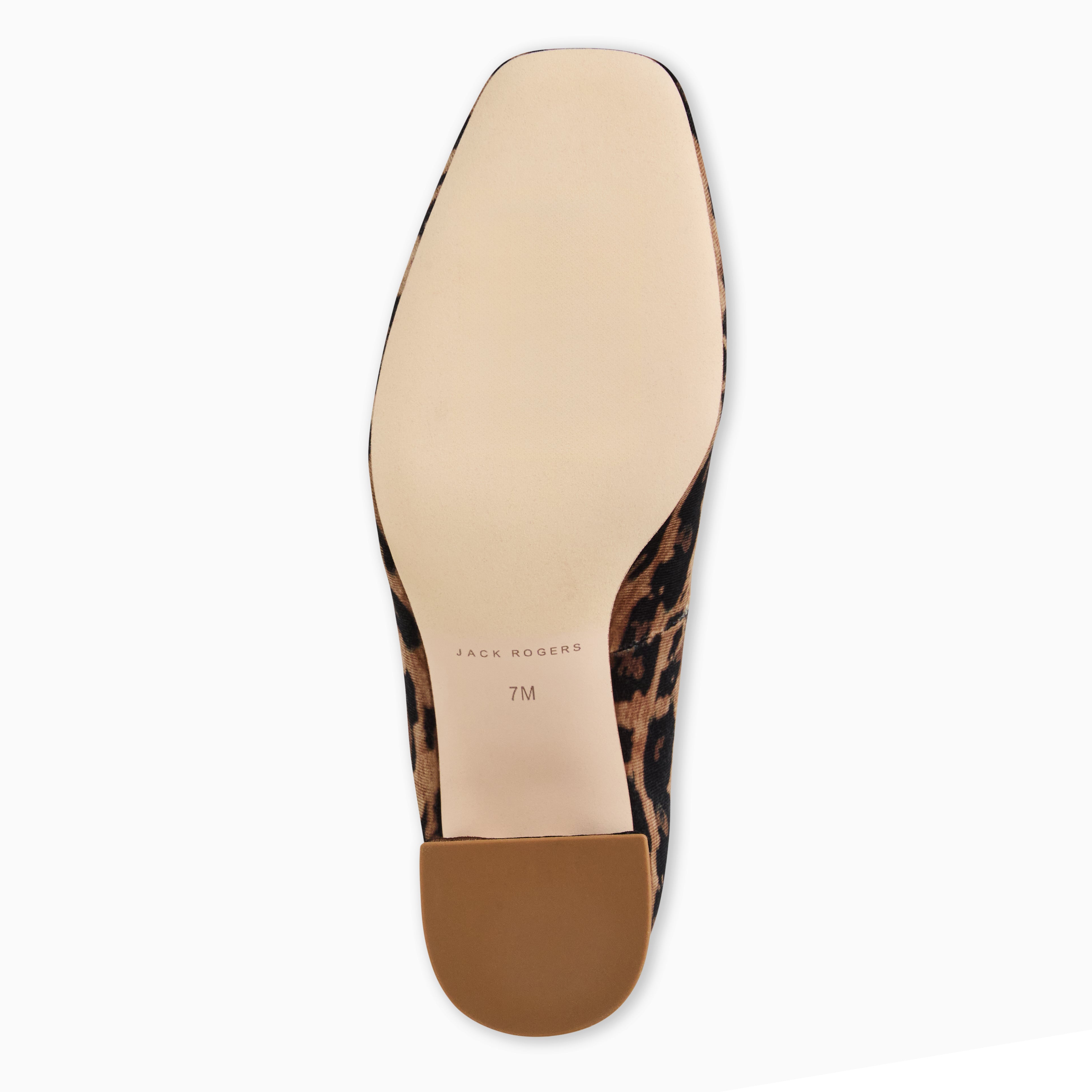 Jack Rogers Maddy Pump in Velvet Leopard – Low Heel Animal Print