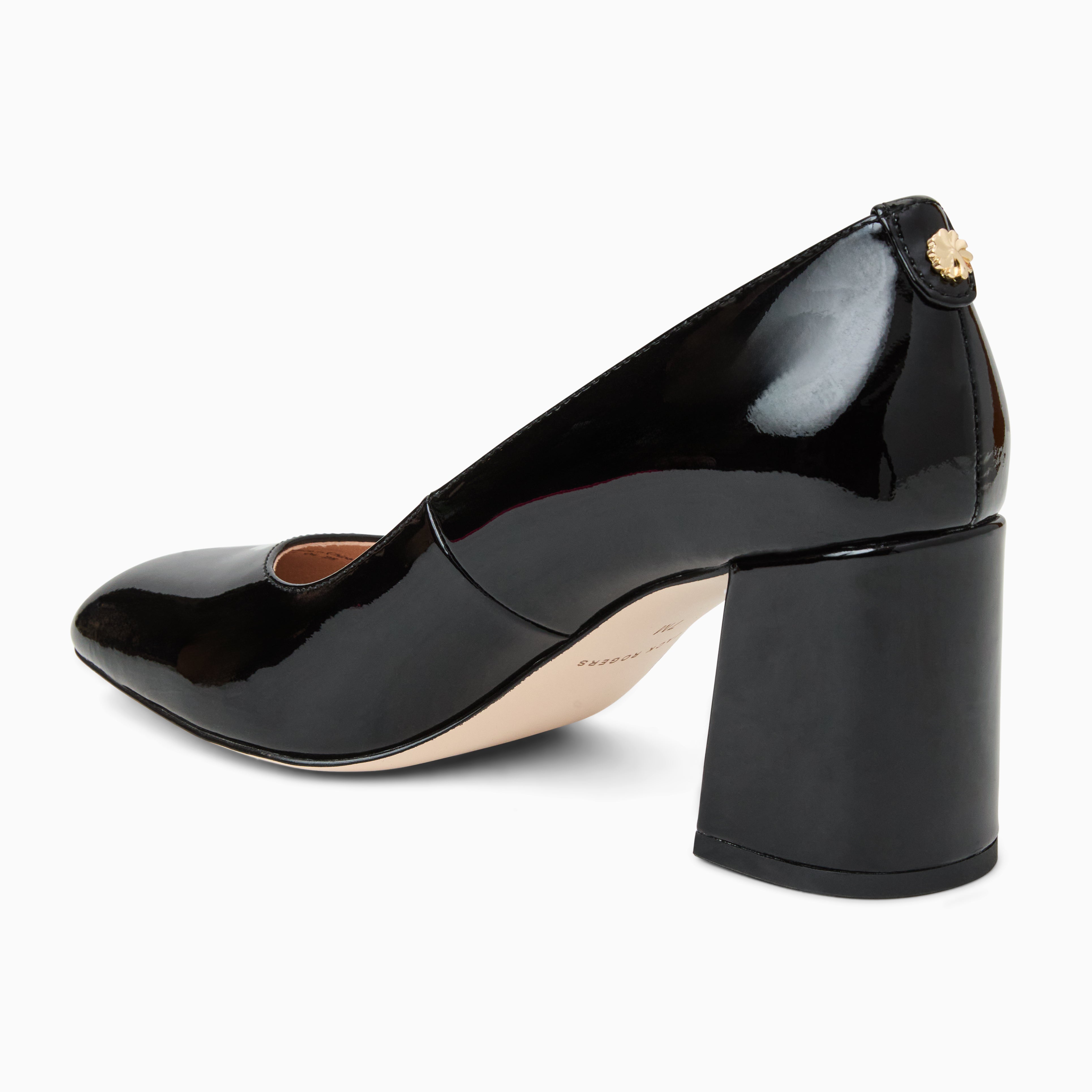 Jack Rogers Lenora Pump in Black Patent Leather – Classic Chunky