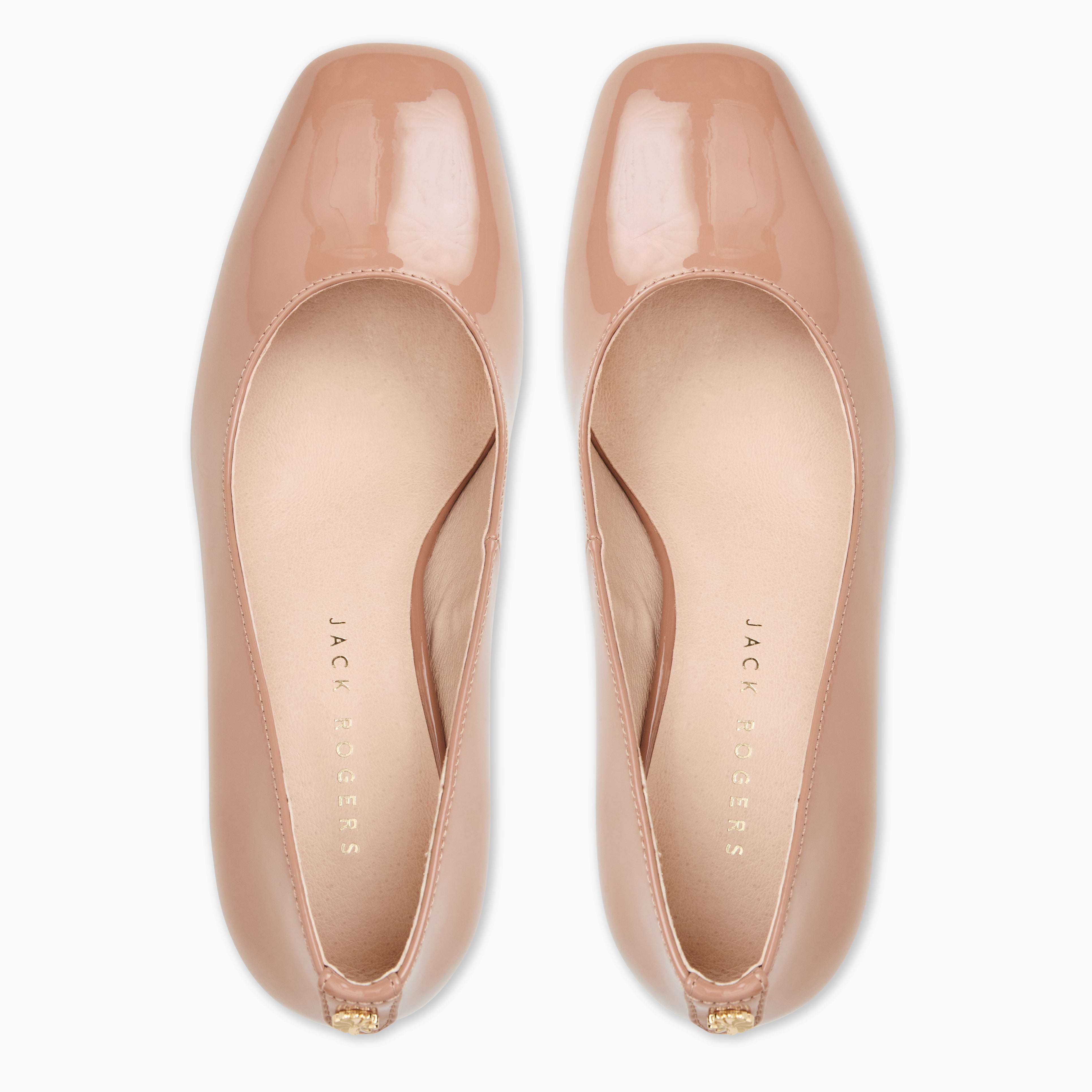 Jack Rogers Lenora Pump in Café au Lait Patent Leather – Nude