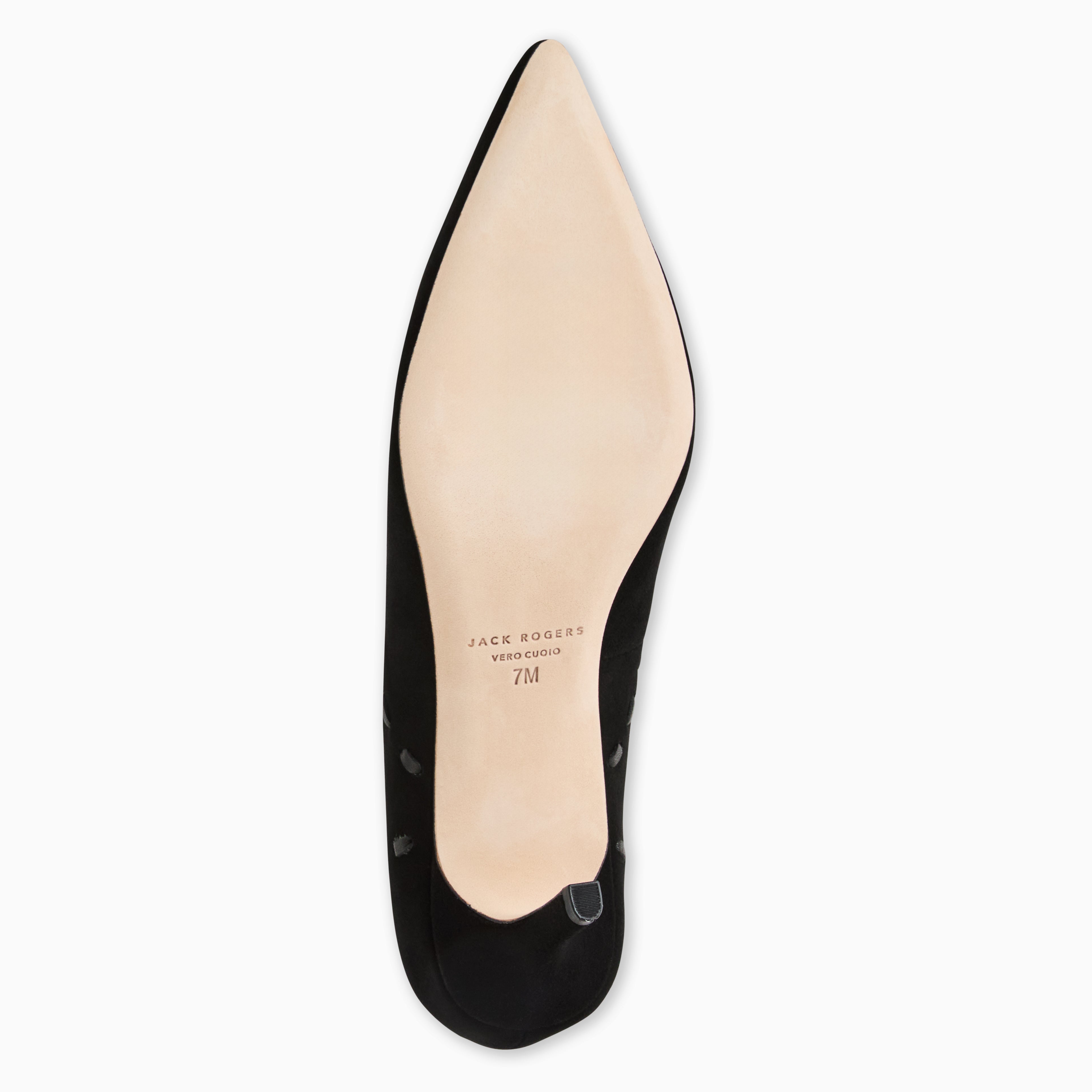 Jack Rogers Bridget Pump in Black Suede – Pointed Toe Heels for
