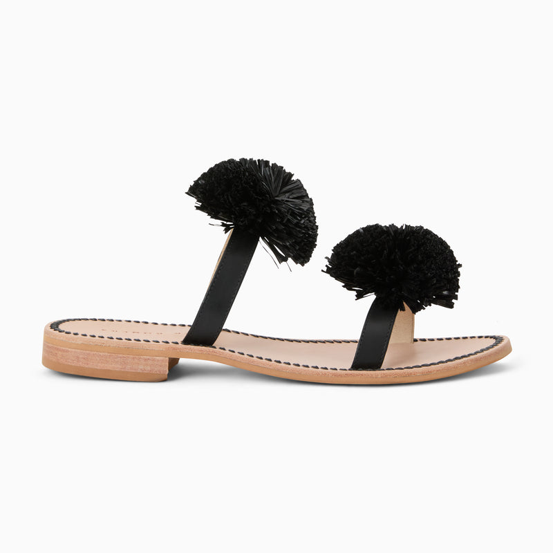 Daffodil Raffia Flat Sandal