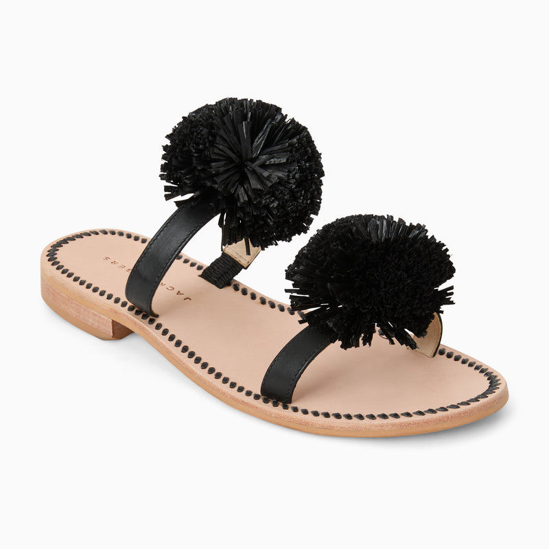 Daffodil Raffia Flat Sandal