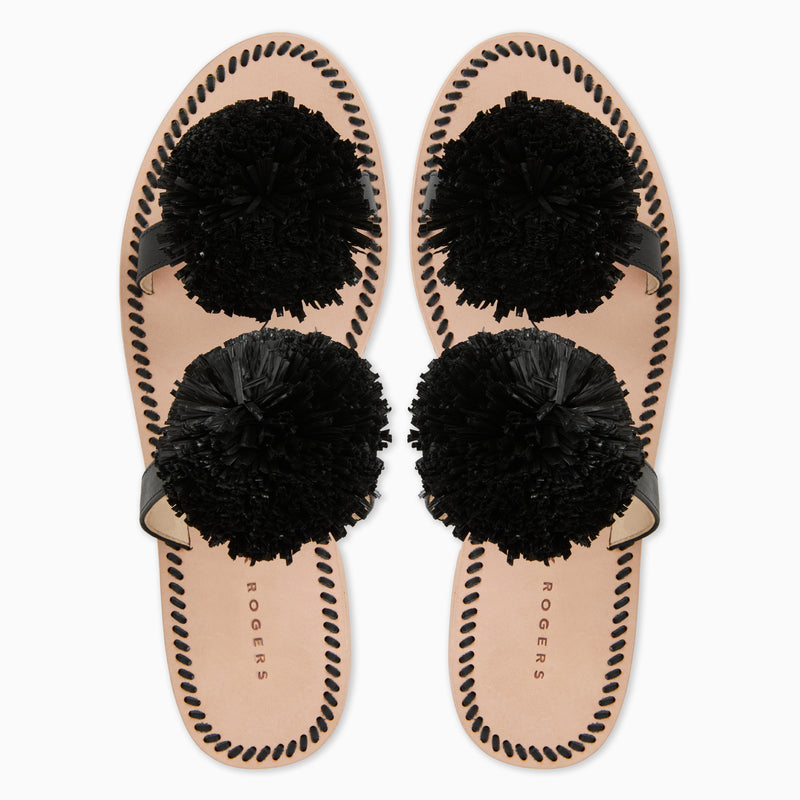 Daffodil Raffia Flat Sandal