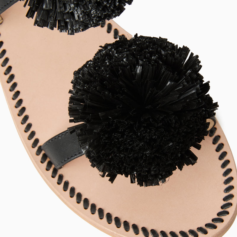 Daffodil Raffia Flat Sandal