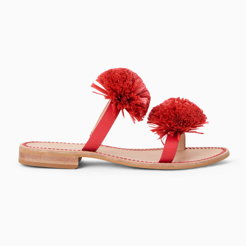 Daffodil Raffia Flat Sandal