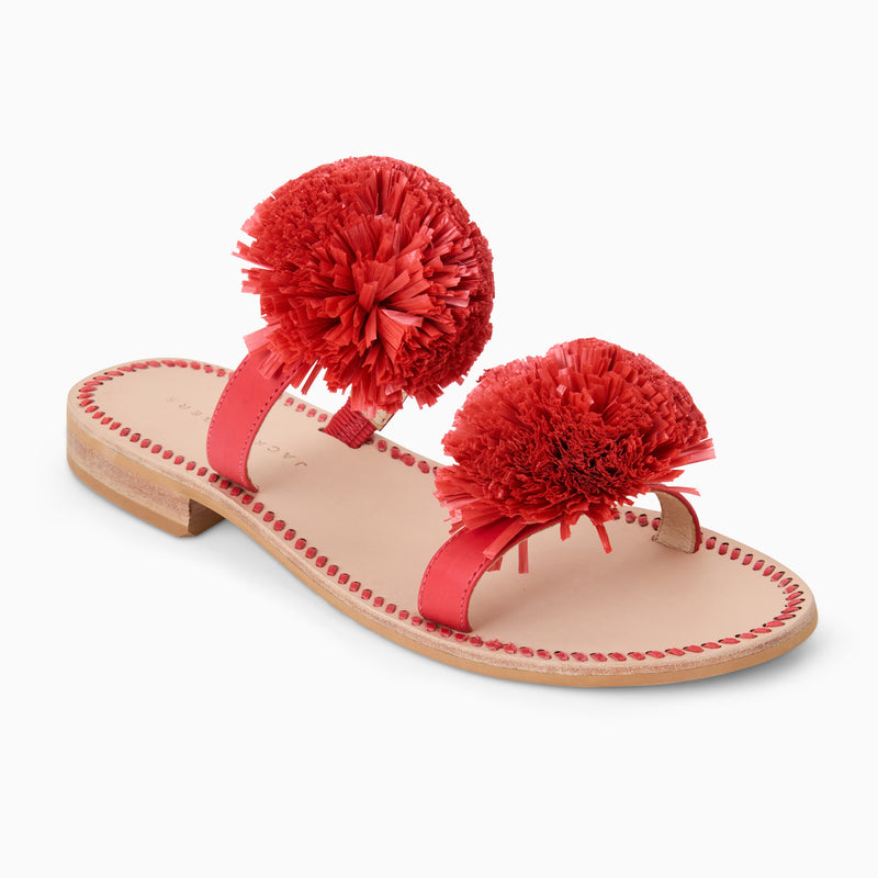 Daffodil Raffia Flat Sandal