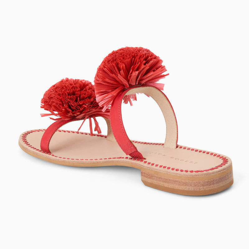 Daffodil Raffia Flat Sandal