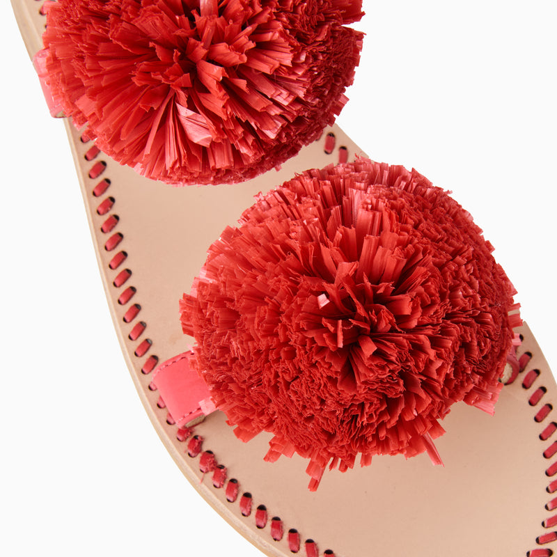 Daffodil Raffia Flat Sandal