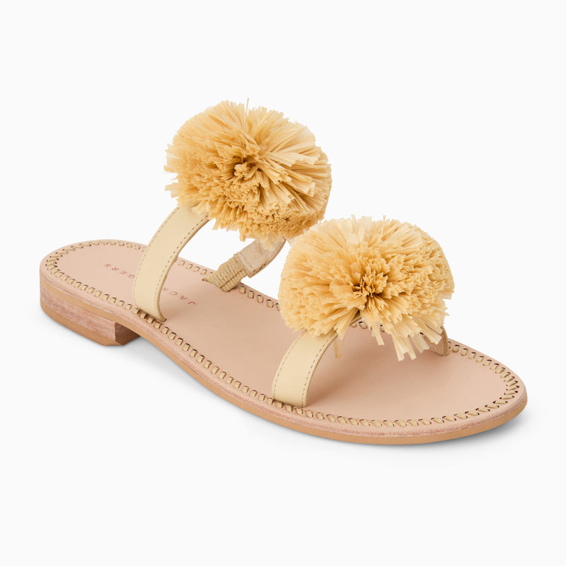 Daffodil Raffia Flat Sandal