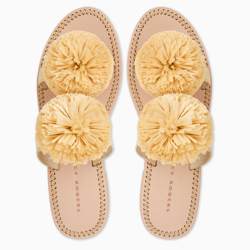 Daffodil Raffia Flat Sandal