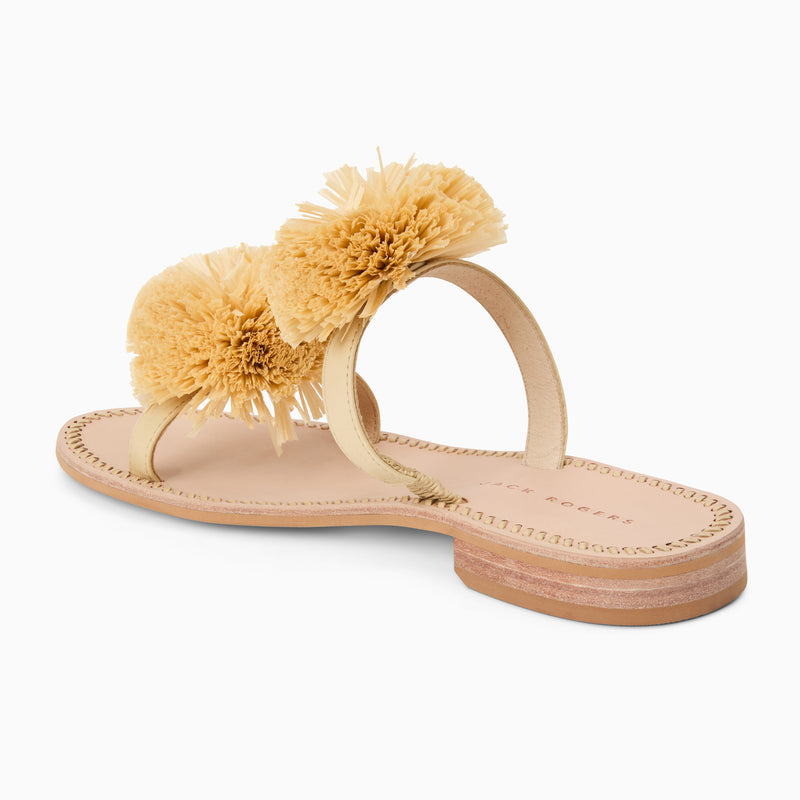Daffodil Raffia Flat Sandal