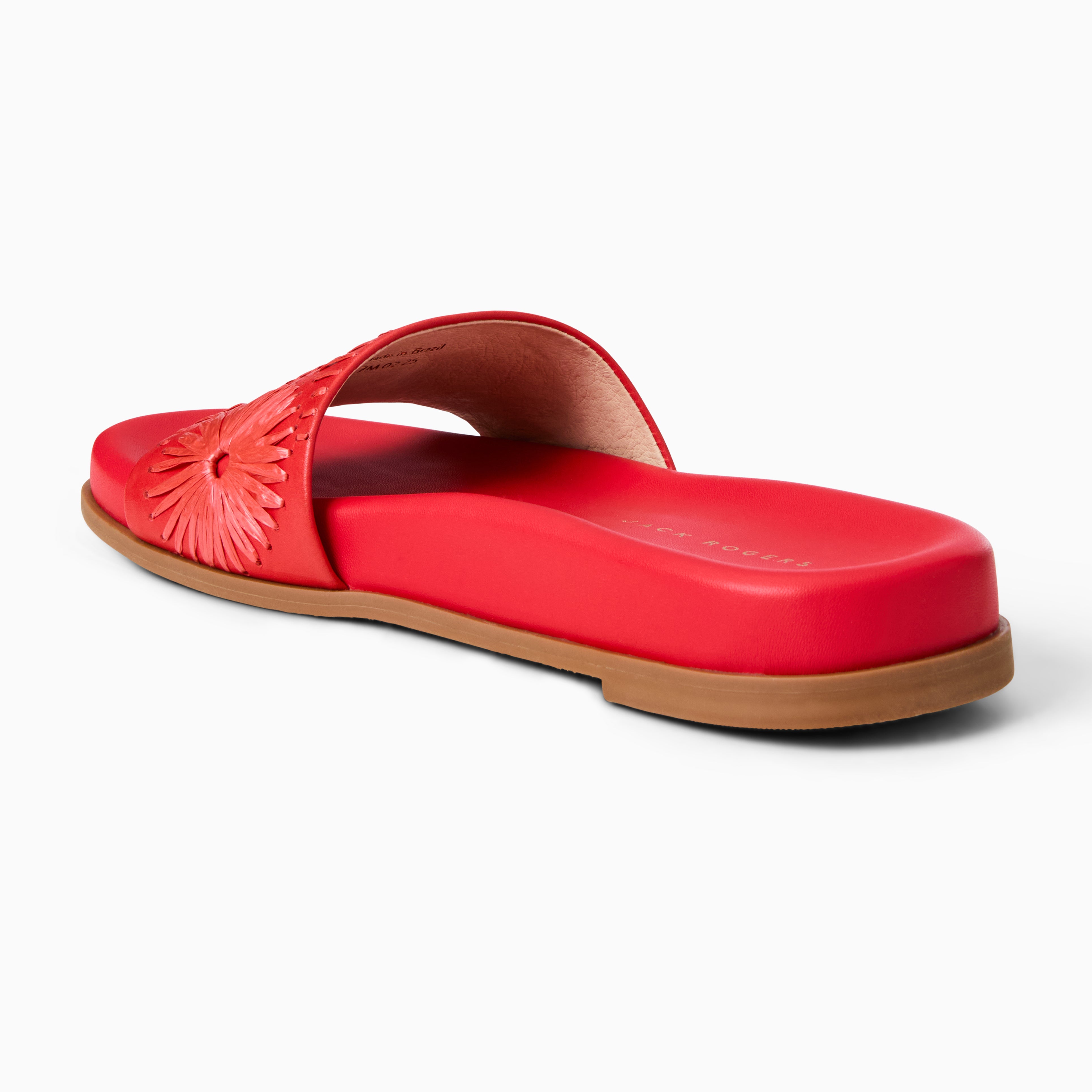[SAEL!!] ★Jack Rogers Somerset Slide★ フラットサンダル Jack Rogers Somerset Slide in Fire Red – Bold Red Leather